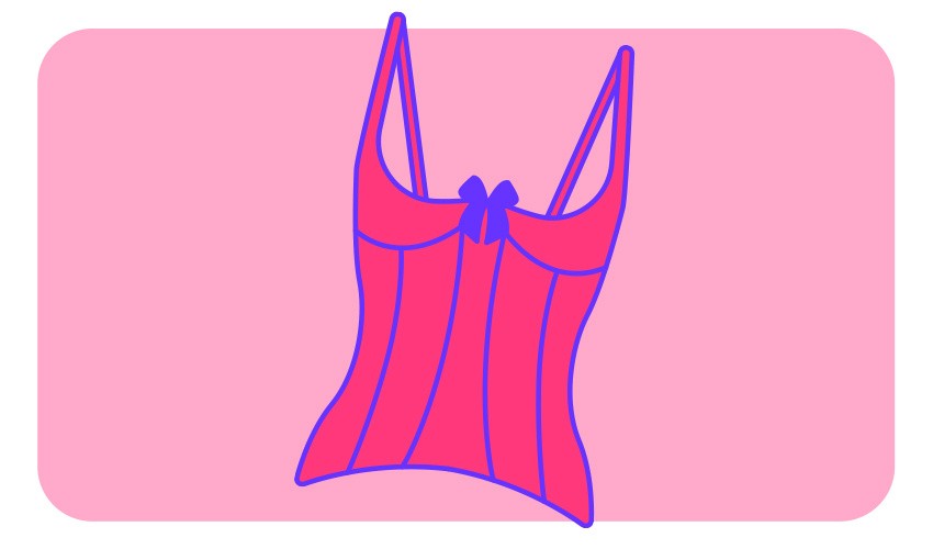 An illustration of a bustier.