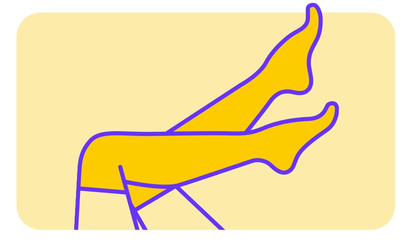 An illustration of a pair of lingerie stockings.