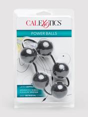 Smooth Latex Anal Power Jiggle Balls, Black, hi-res