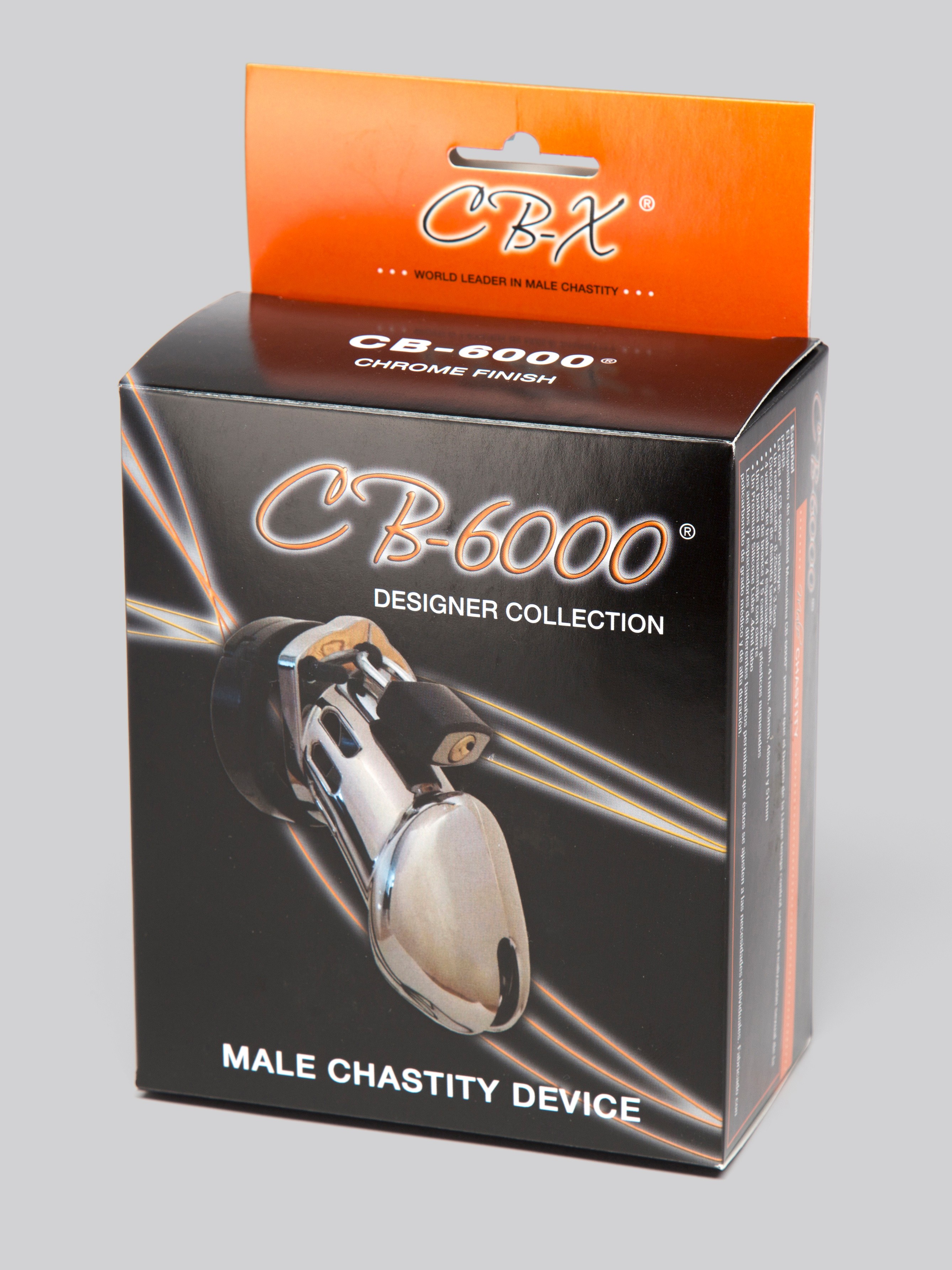 CB-6000 Designer Chrome Male Chastity Cage Kit, Silver, hi-res