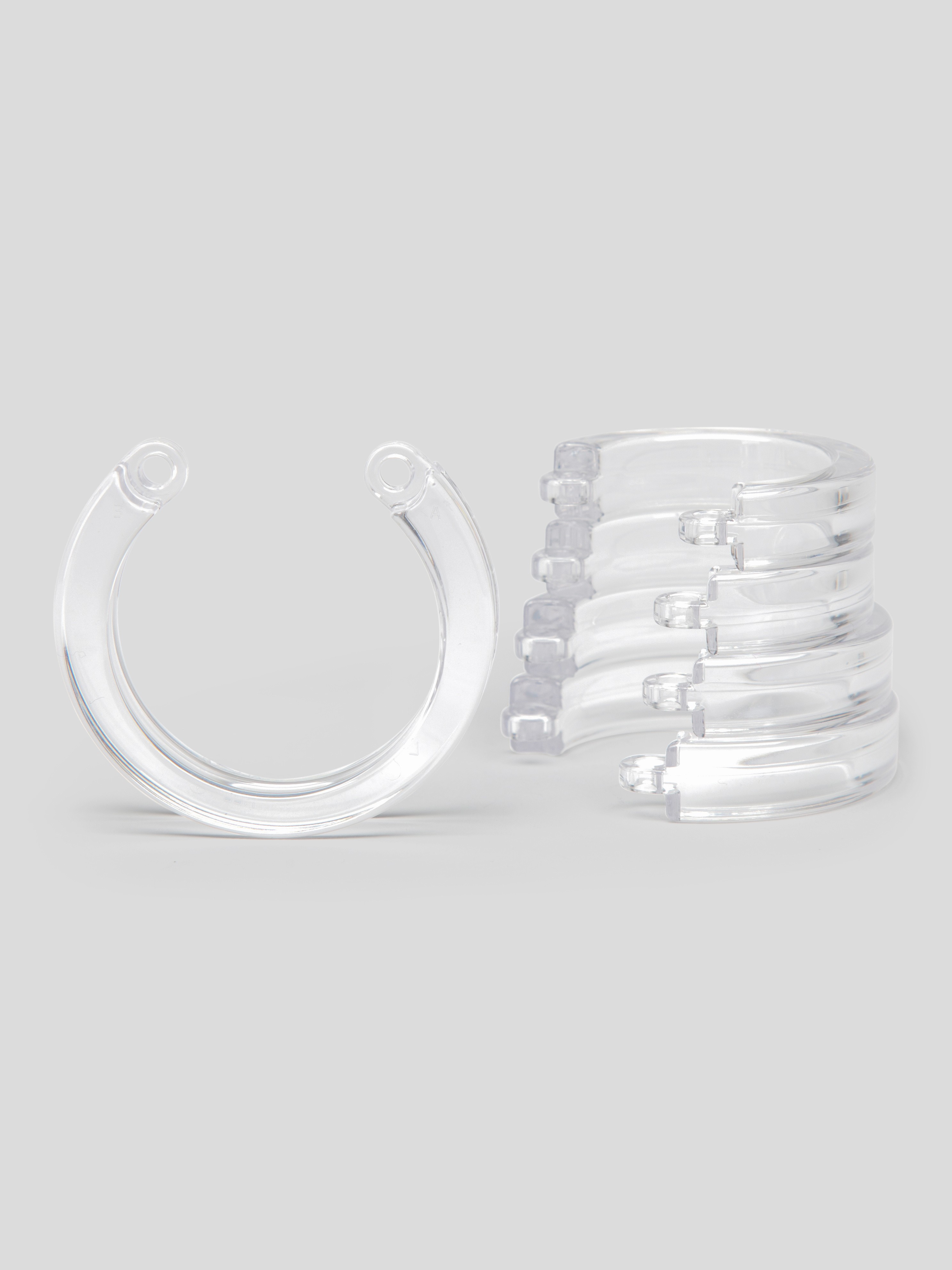 CB-6000S Short Male Chastity Cage Kit, Clear, hi-res