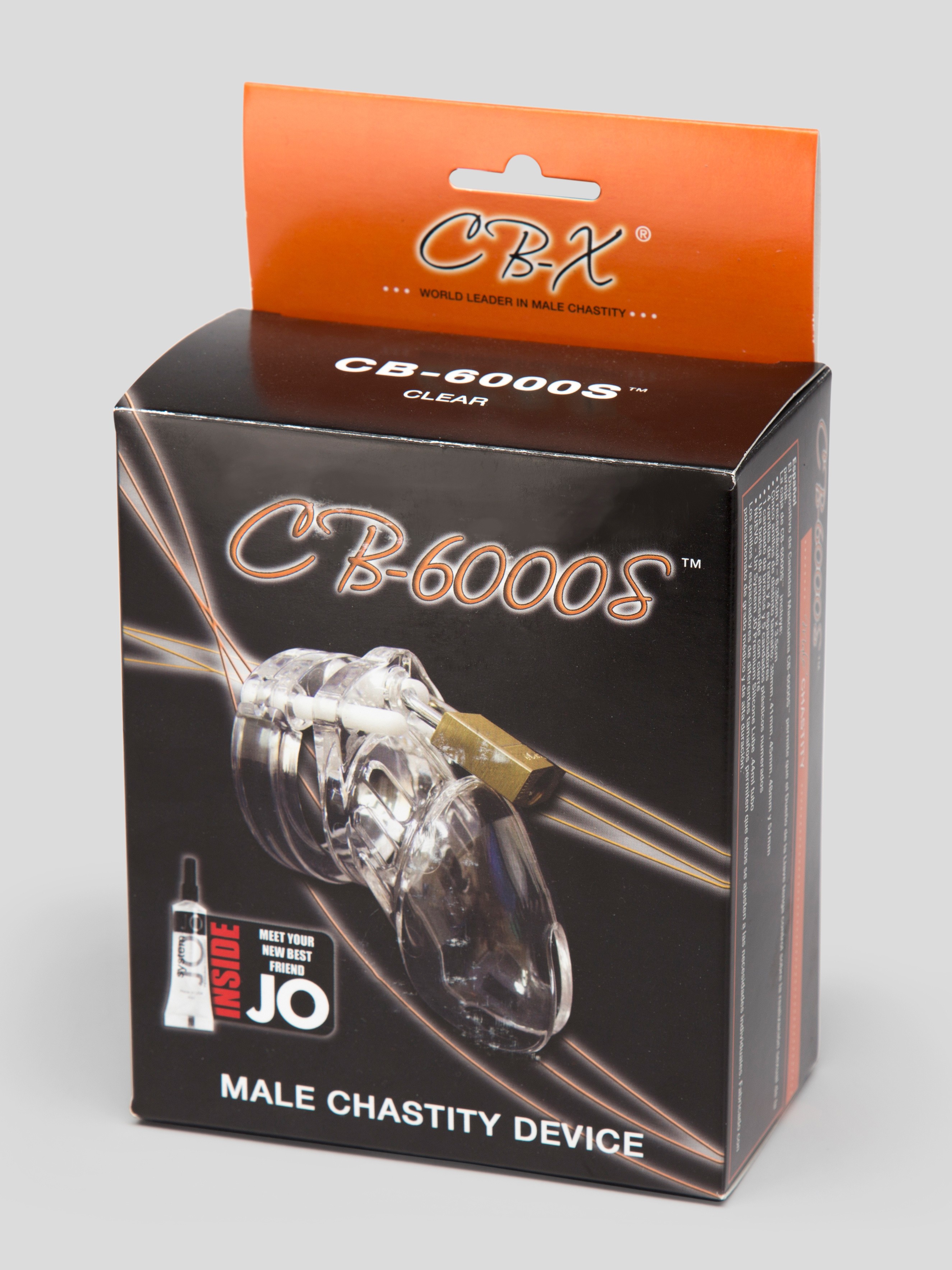 CB-6000S Short Male Chastity Cage Kit, Clear, hi-res