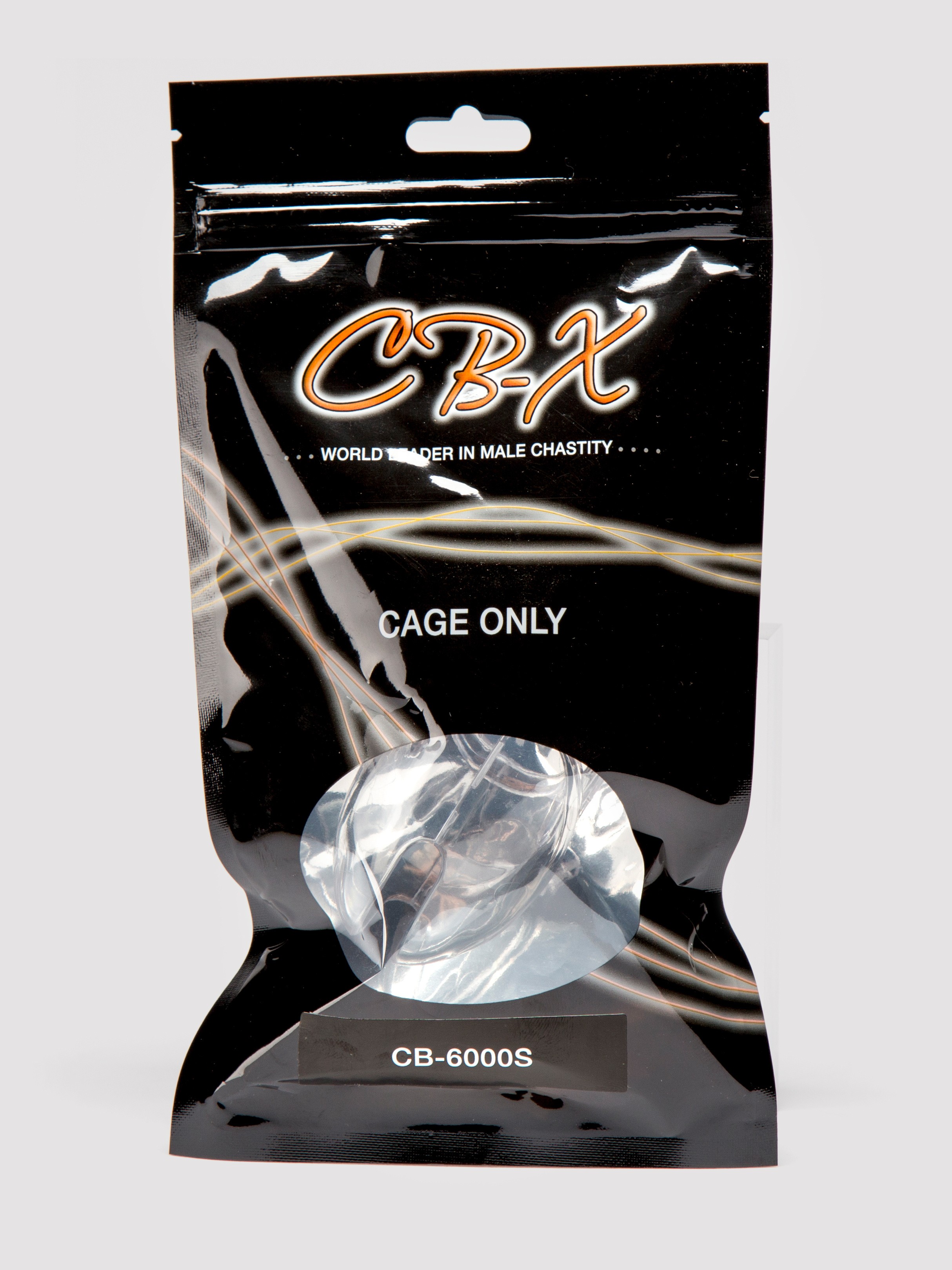 CB-6000S Short Male Chastity Cage Only, Clear, hi-res