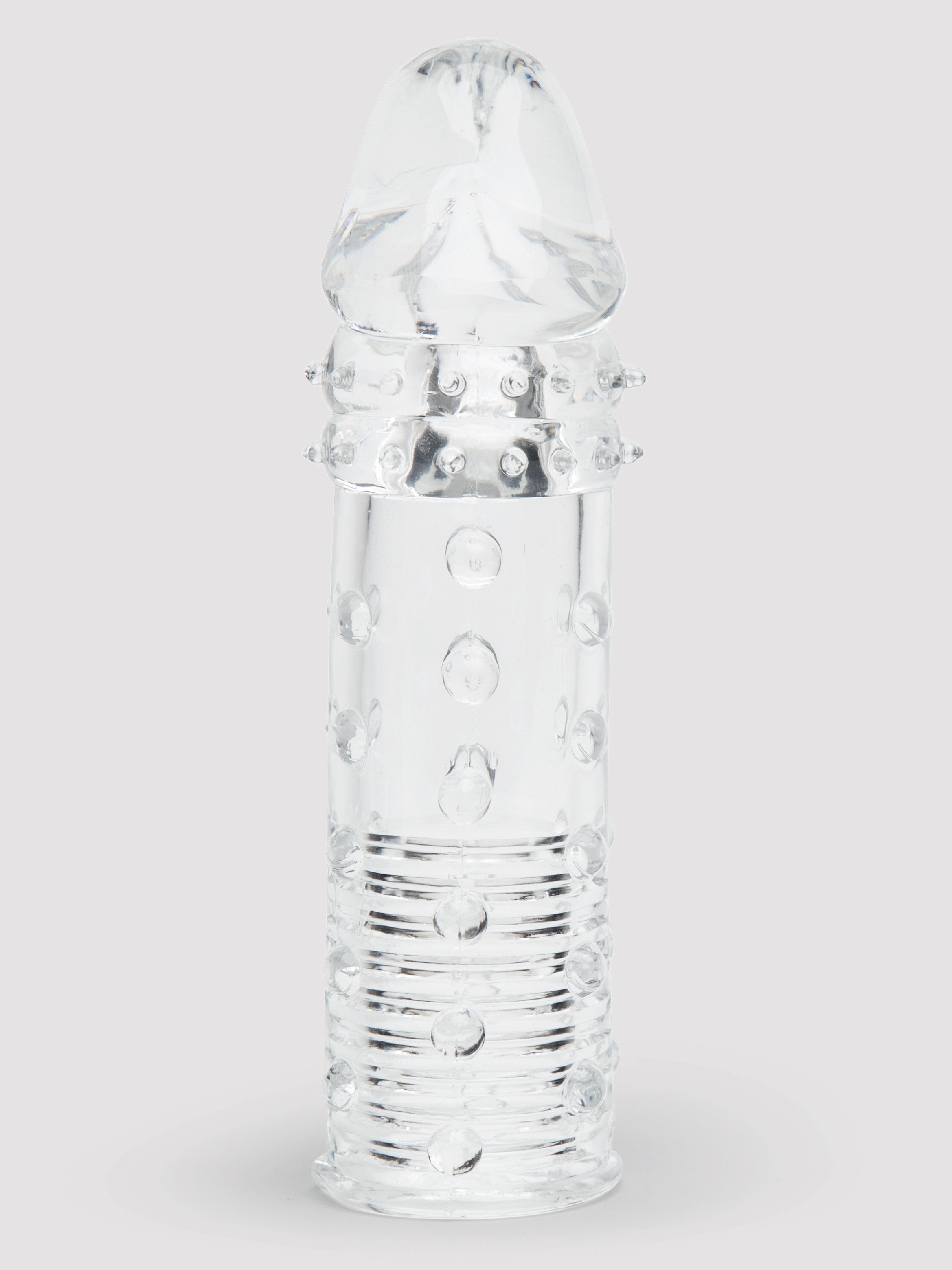 Adonis Textured 2 Extra Inch Penis Extender, Clear, hi-res