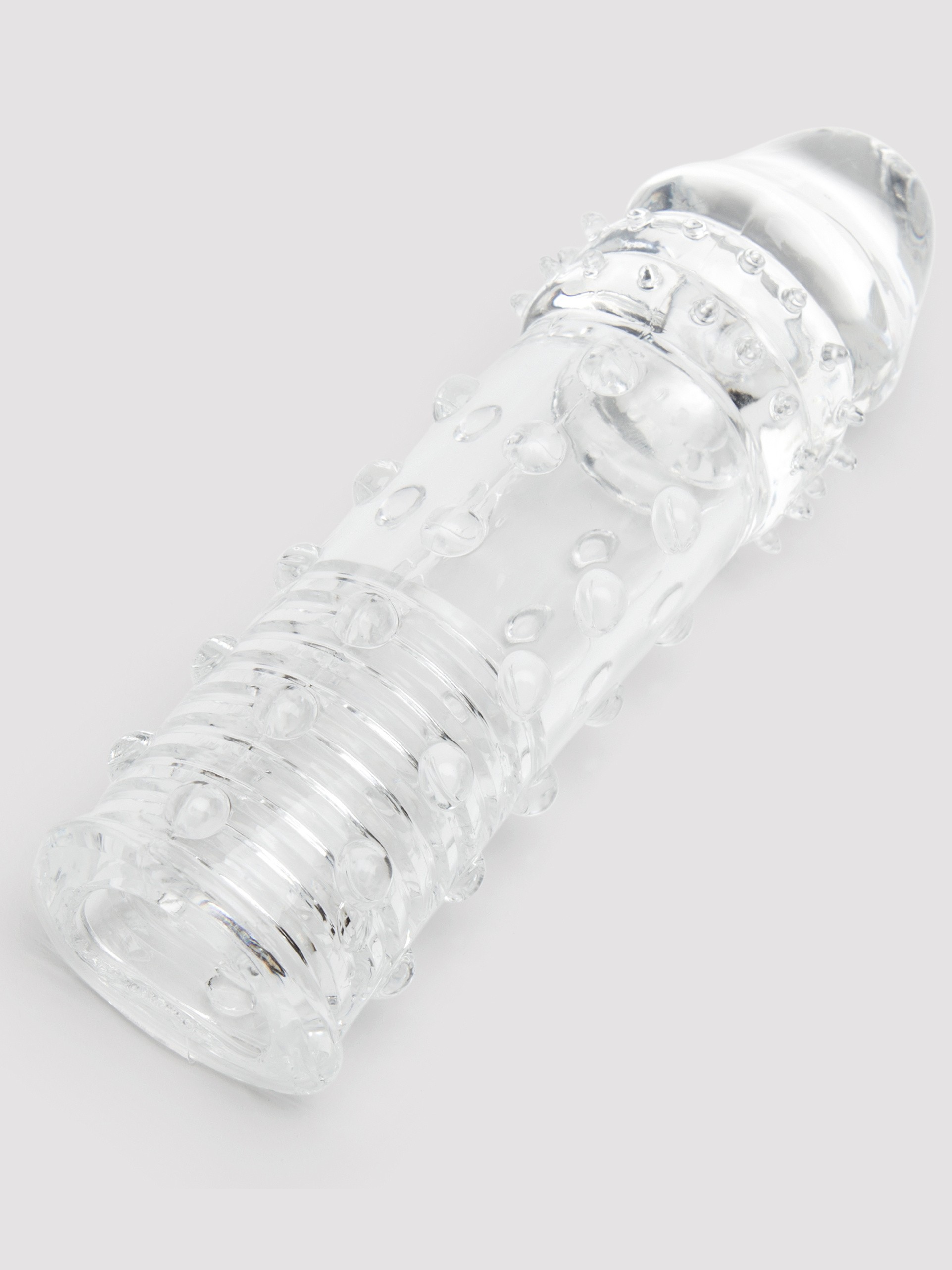 Adonis Textured 2 Extra Inch Penis Extender, Clear, hi-res
