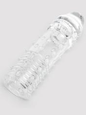 Adonis Textured 2 Extra Inch Penis Extender, Clear, hi-res