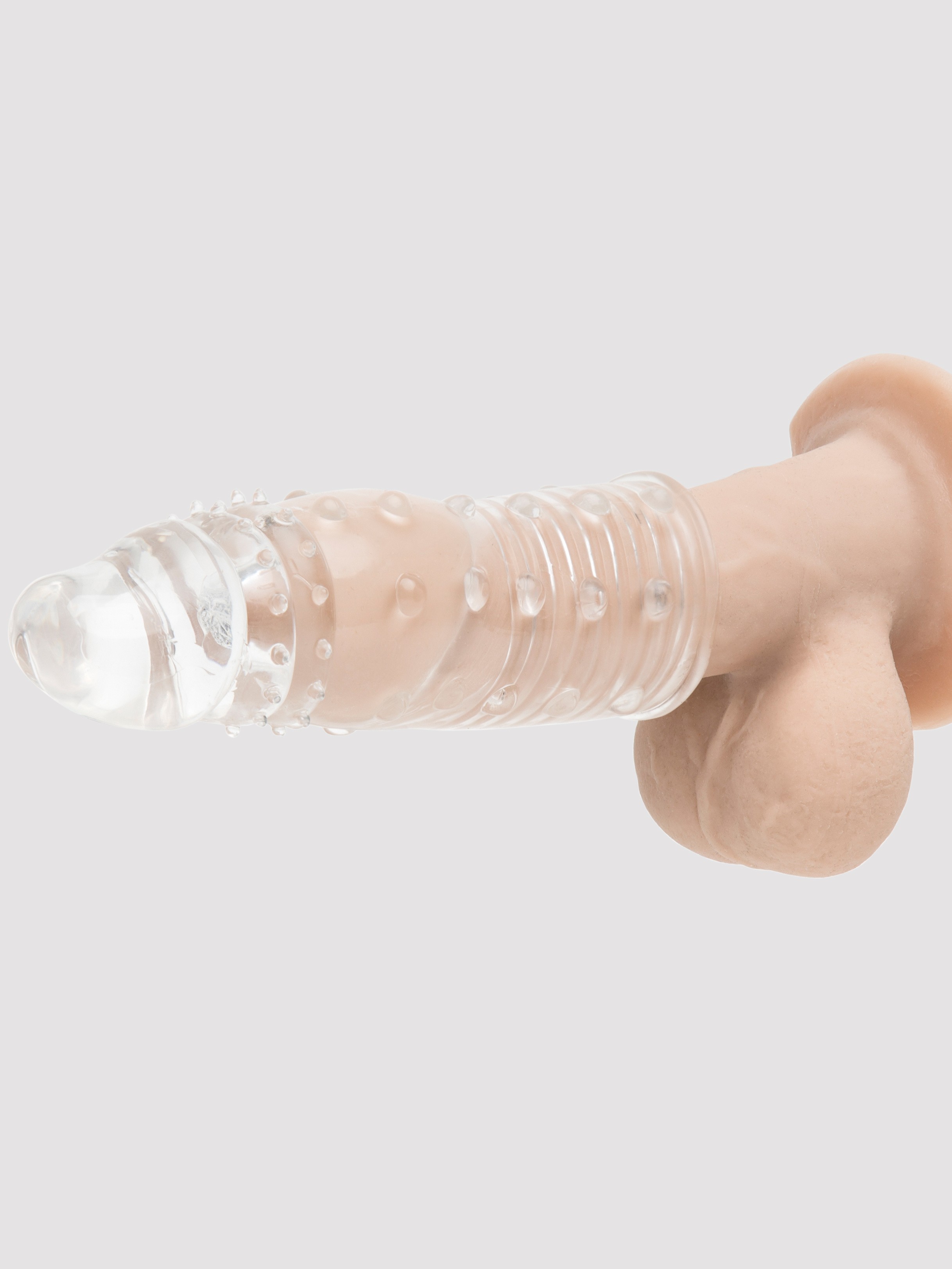 Adonis Textured 2 Extra Inch Penis Extender, Clear, hi-res