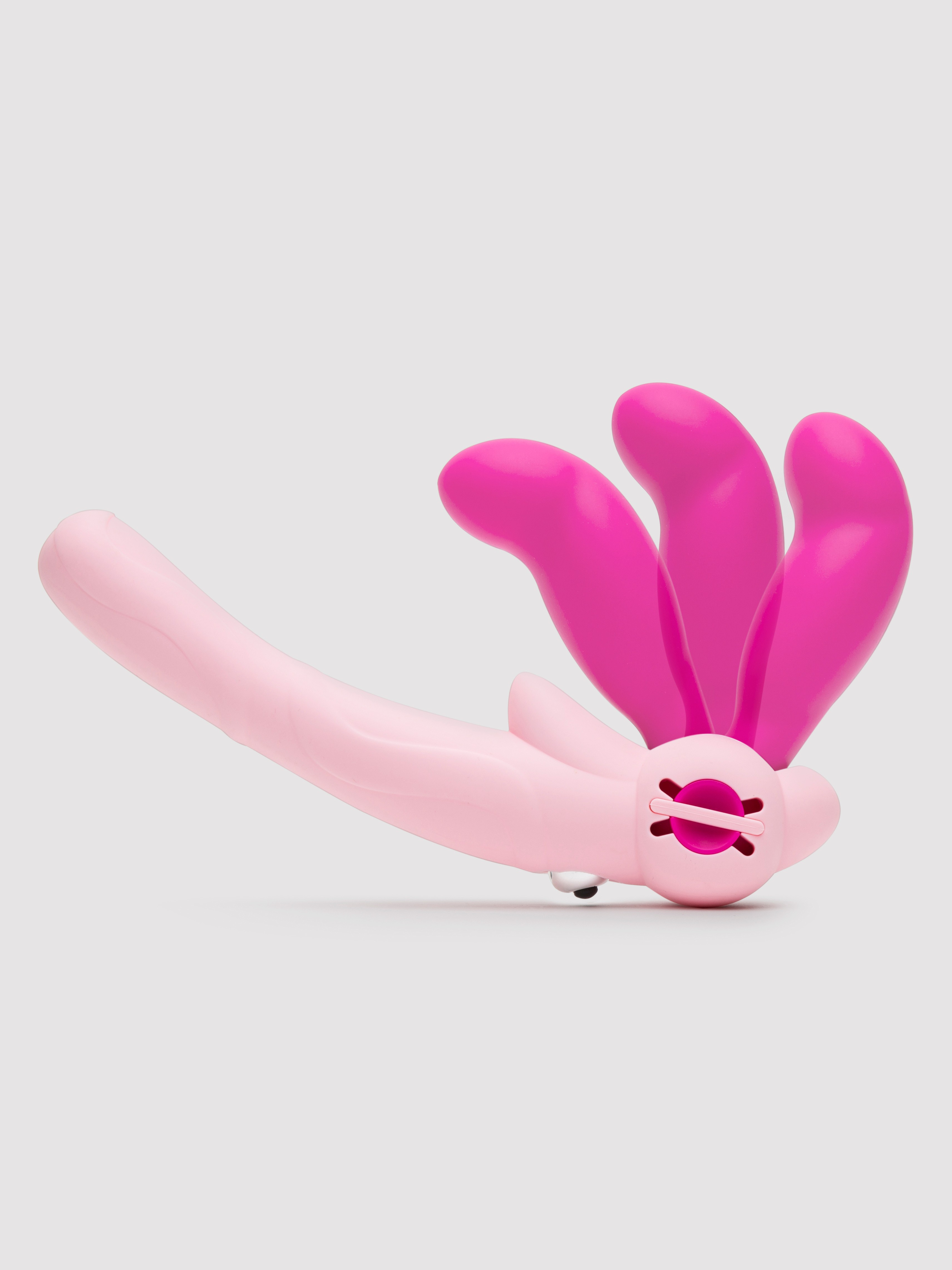 Lovehoney Double Delight Adjustable Vibrating Strapless Strap-On Dildo, Pink, hi-res