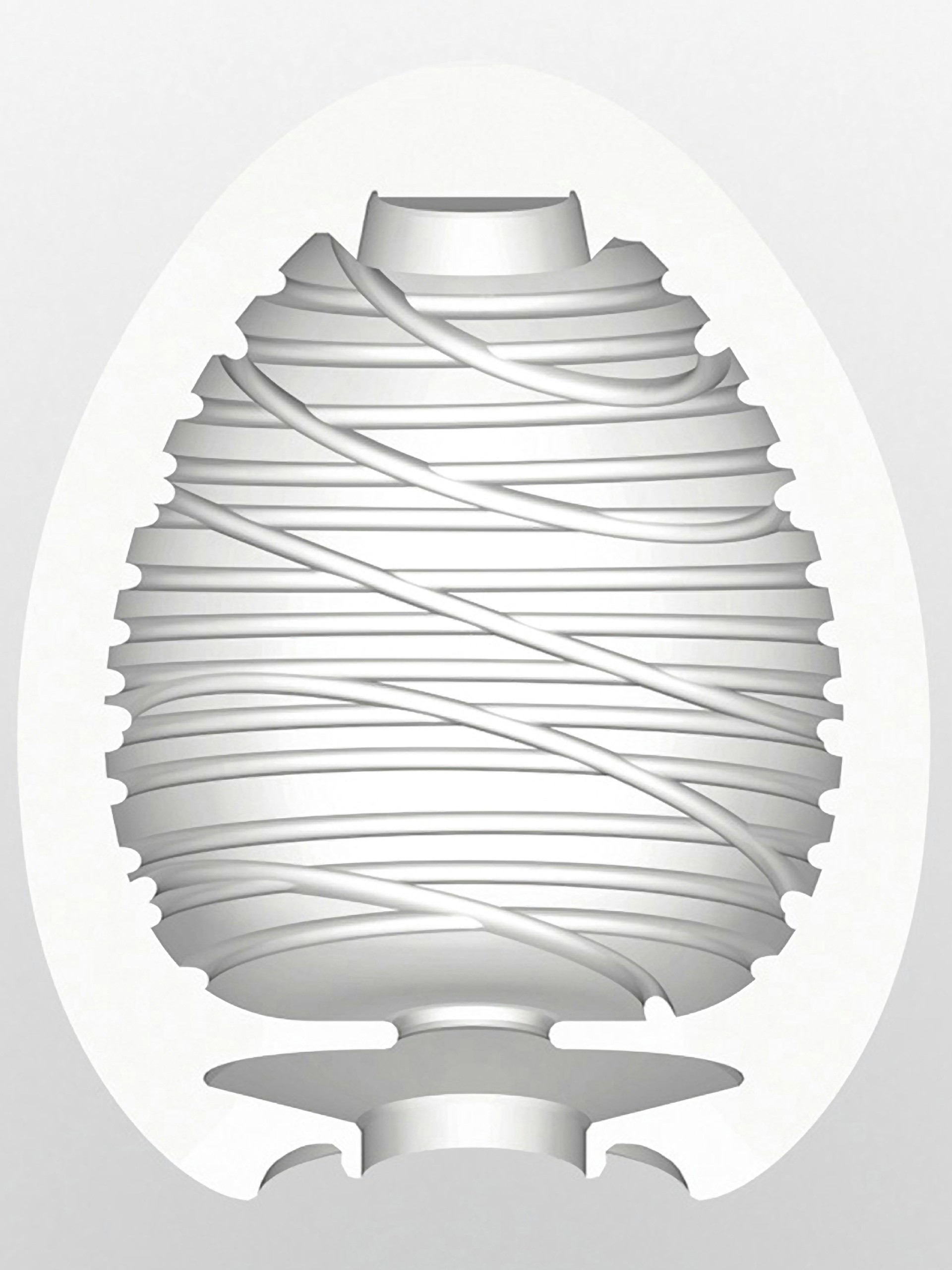 TENGA Egg Silky Ribbed Male Masturbator, Clear, hi-res