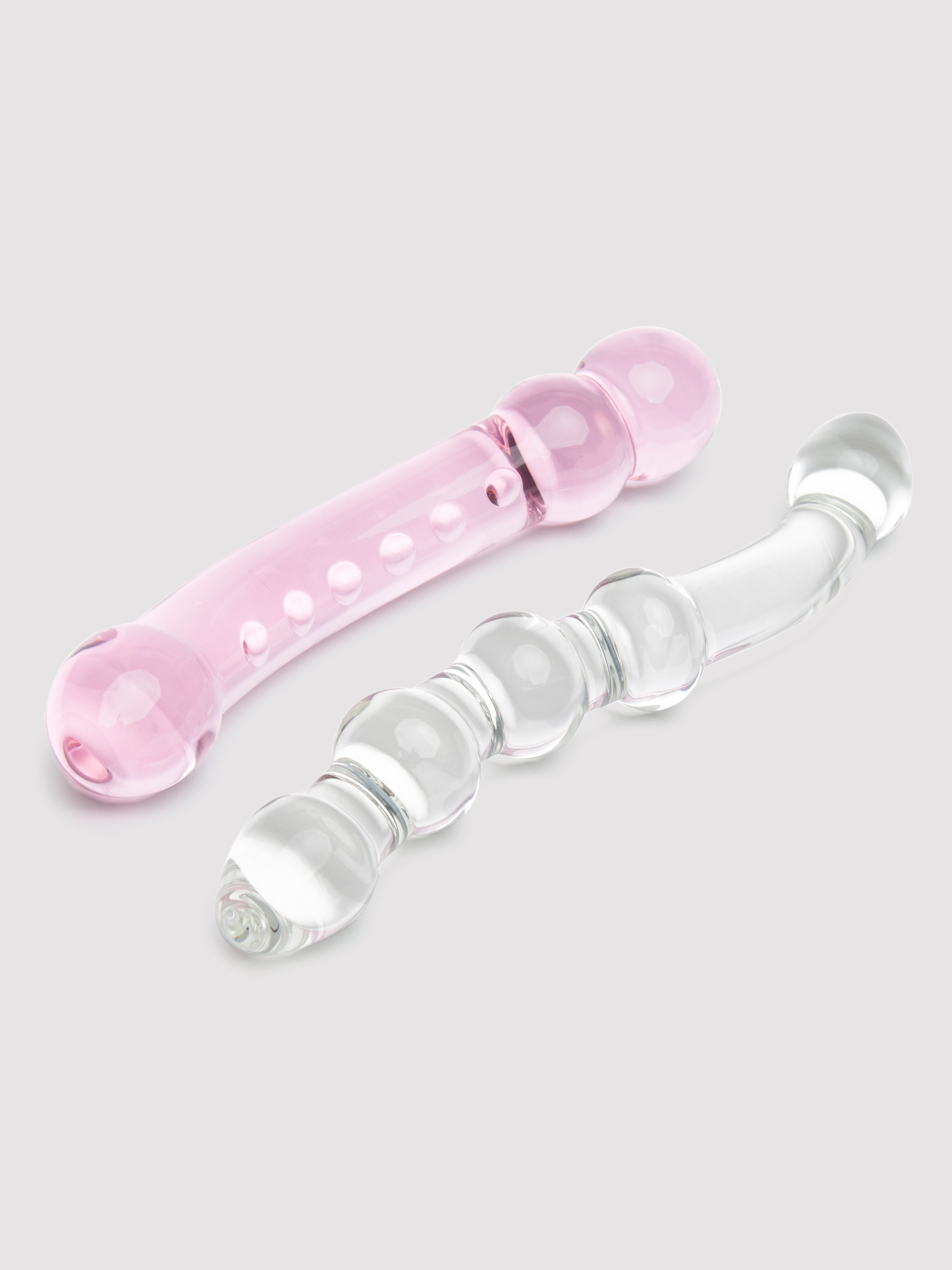 Lovehoney Glass Dildo Set, Clear, hi-res