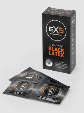 Préservatifs noirs Black Latex (boîte de 12), EXS