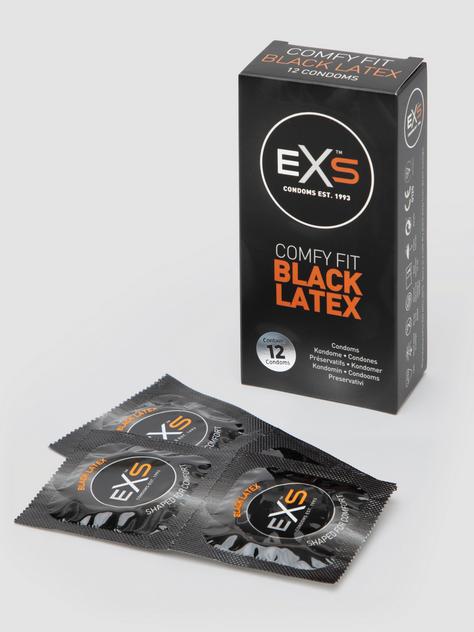 EXS Black Latex Coloured Condoms (12 Pack), , hi-res