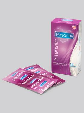 Pasante Ribbed and Dotted Latex Condoms (12 Pack)
