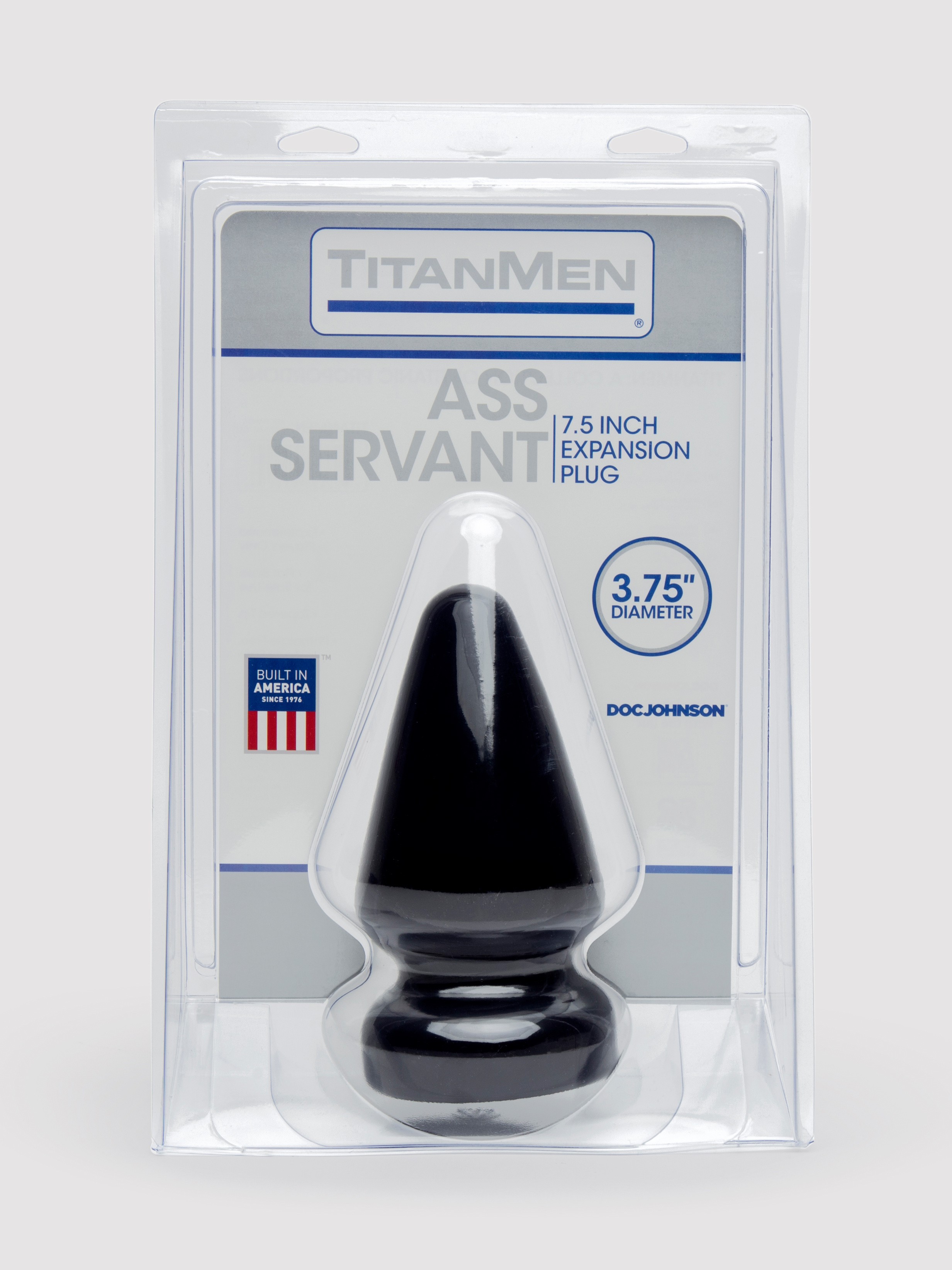 Doc Johnson TitanMen Large Ass Servant 6 Inch, Black, hi-res