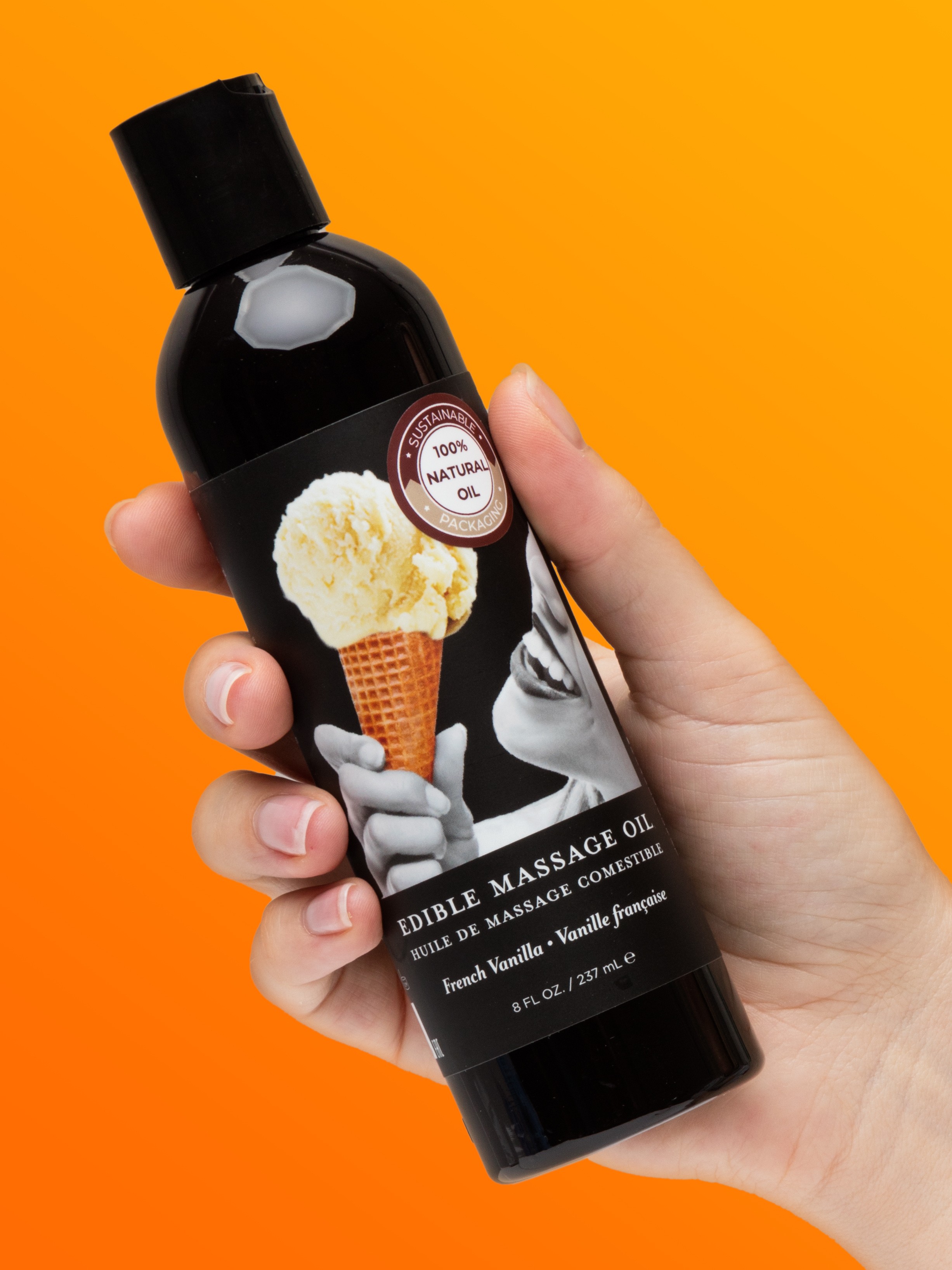 Earthly Body Vanilla Edible Massage Oil 236ml, , hi-res