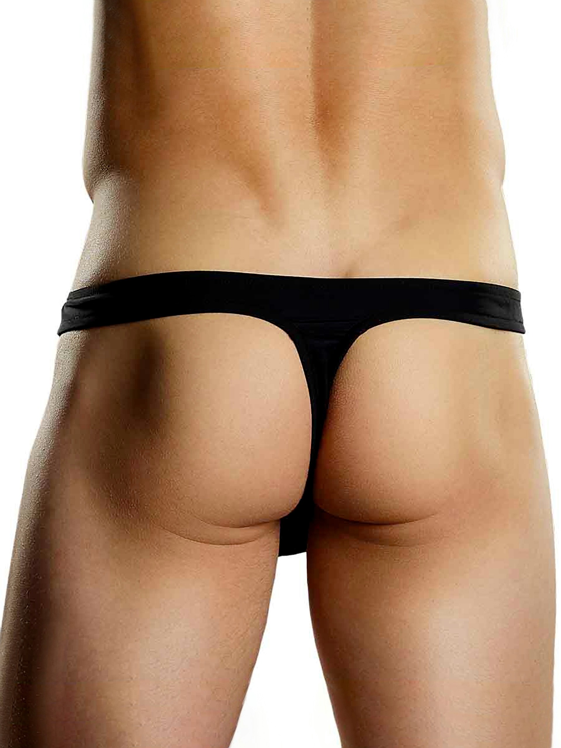Male Power Zipper Thong, Black, hi-res