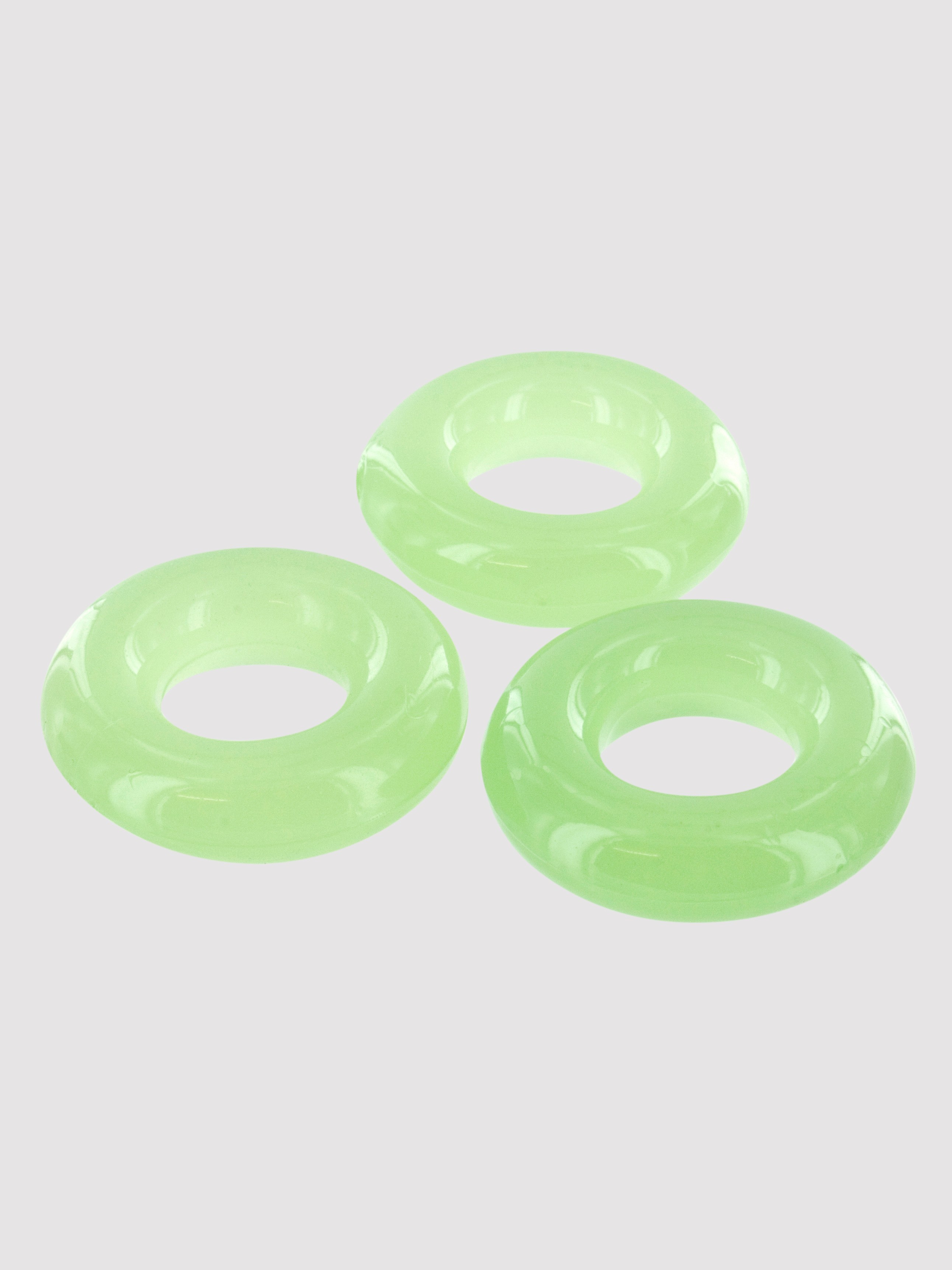 Glow in the Dark Love Rings (3 Pack), Glow, hi-res