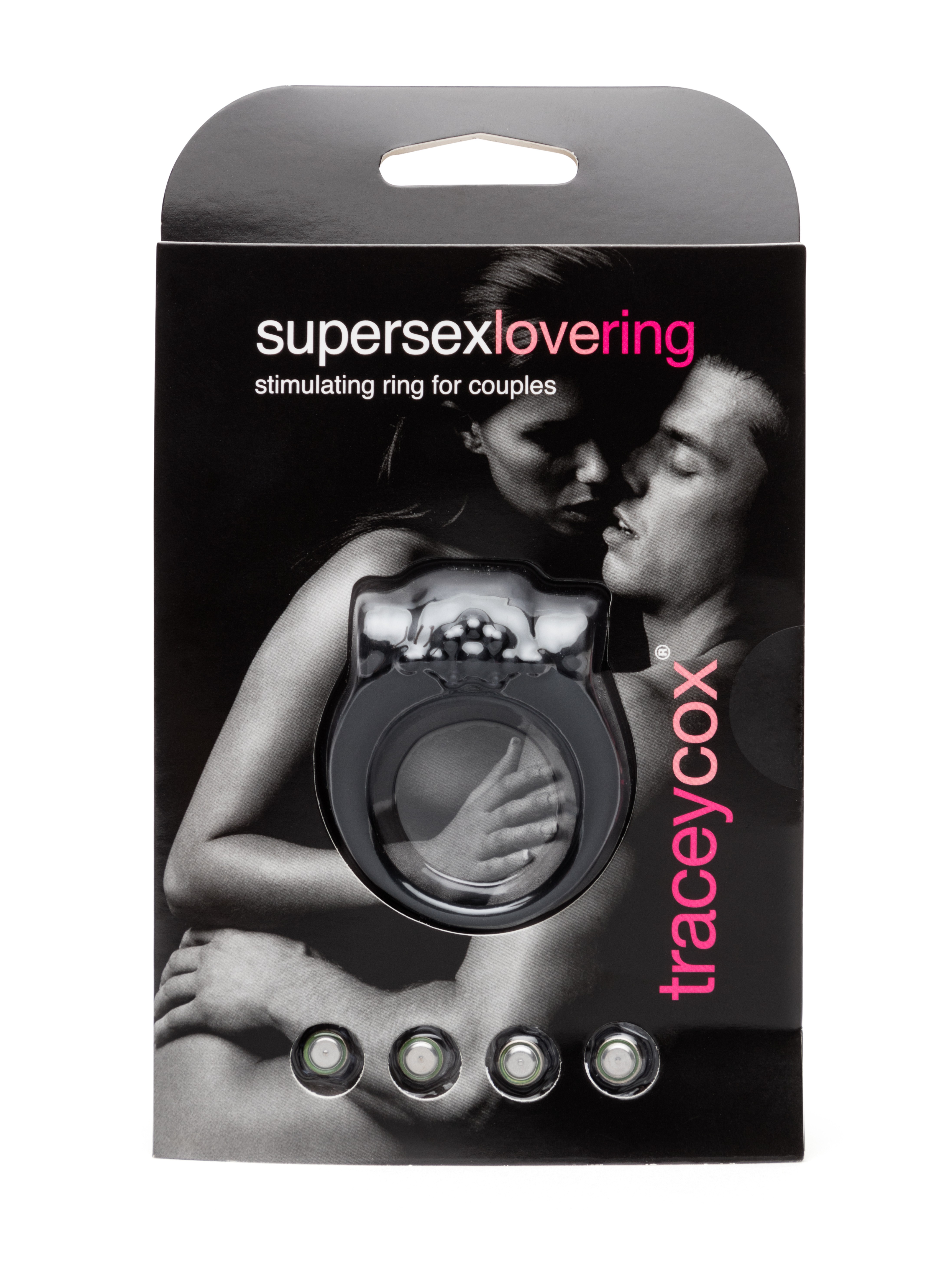 Tracey Cox Supersex Silicone Vibrating Love Ring, Black, hi-res