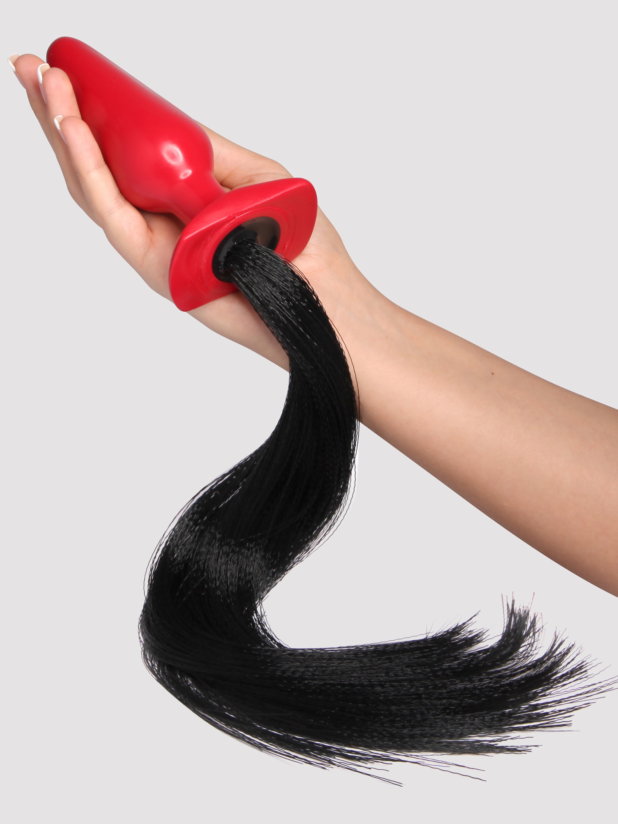 Doc Johnson Pony Tail Butt Plug, Red, hi-res