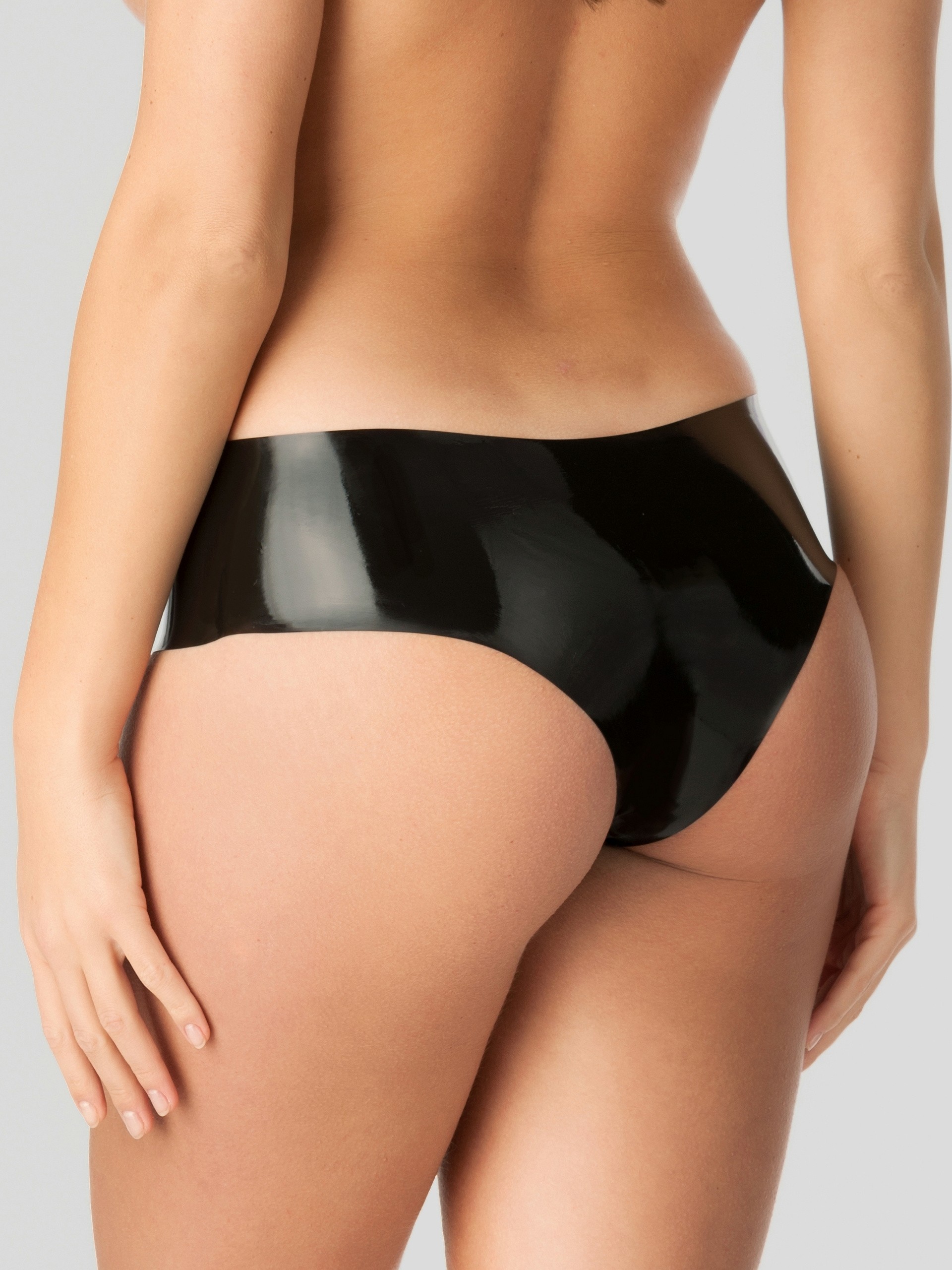 Rubber Girl Latex Knickers, Black, hi-res
