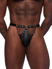 Male Power Jouster Pouch Thong, Black, hi-res