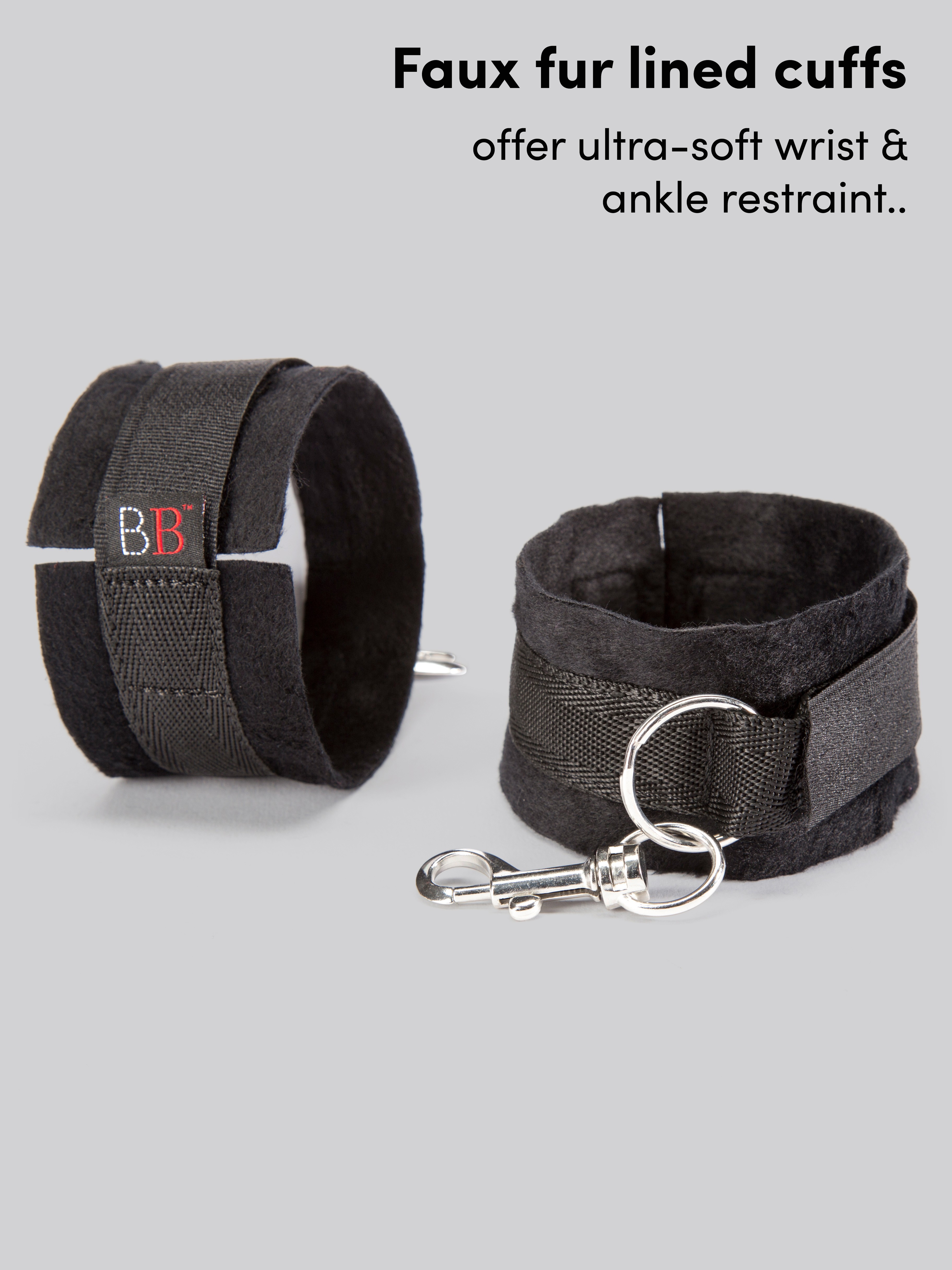 Bondage Boutique Bound to Please Black Under Mattress Restraint, Black, hi-res