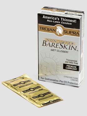 Trojan Supra Non Latex Polyurethane Condoms (6 Pack)