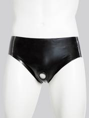 Renegade Rubber Latex Pants with Erection Ring, Black, hi-res