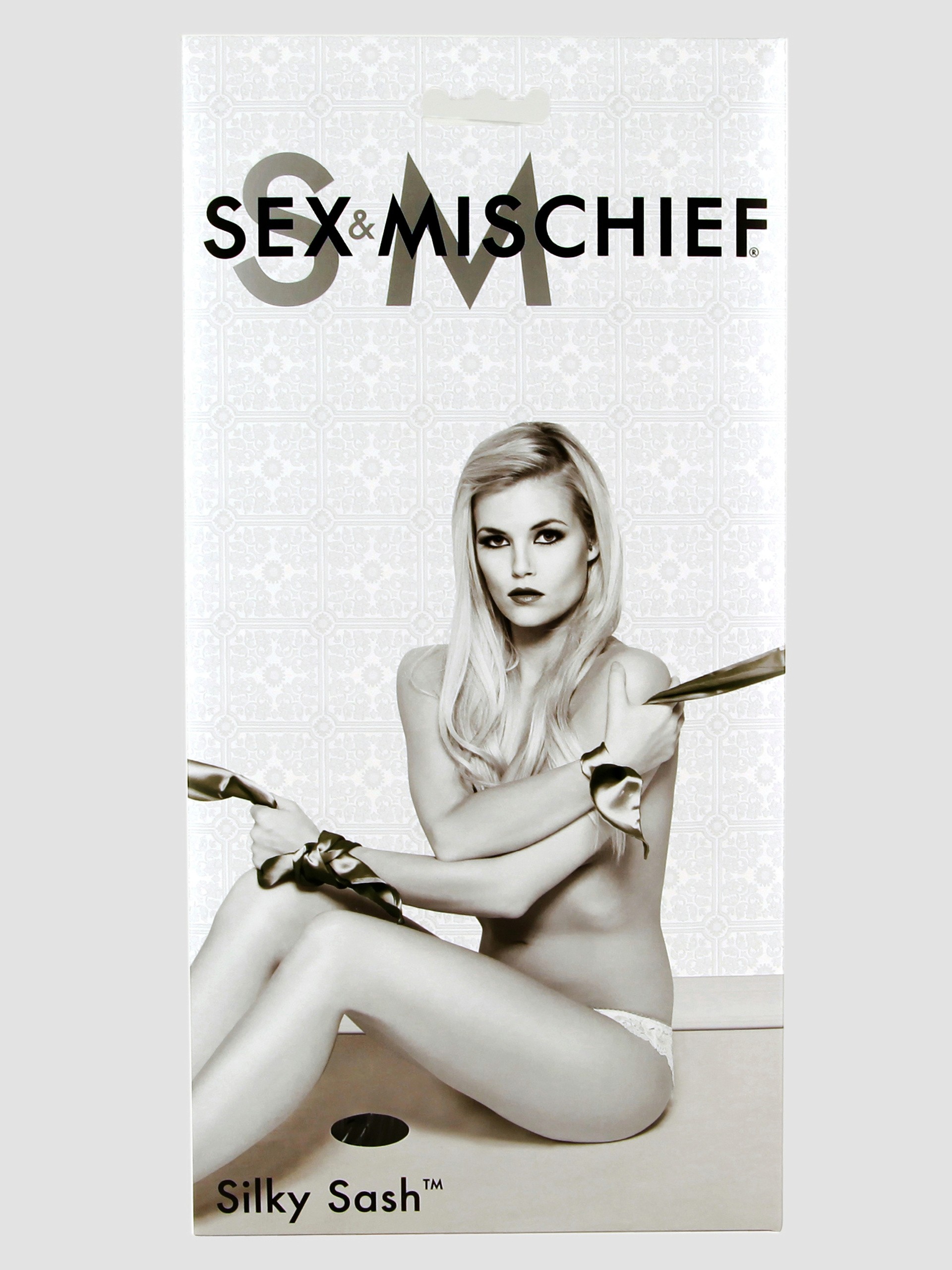 Sportsheets Silky Sash Restraints, Black, hi-res