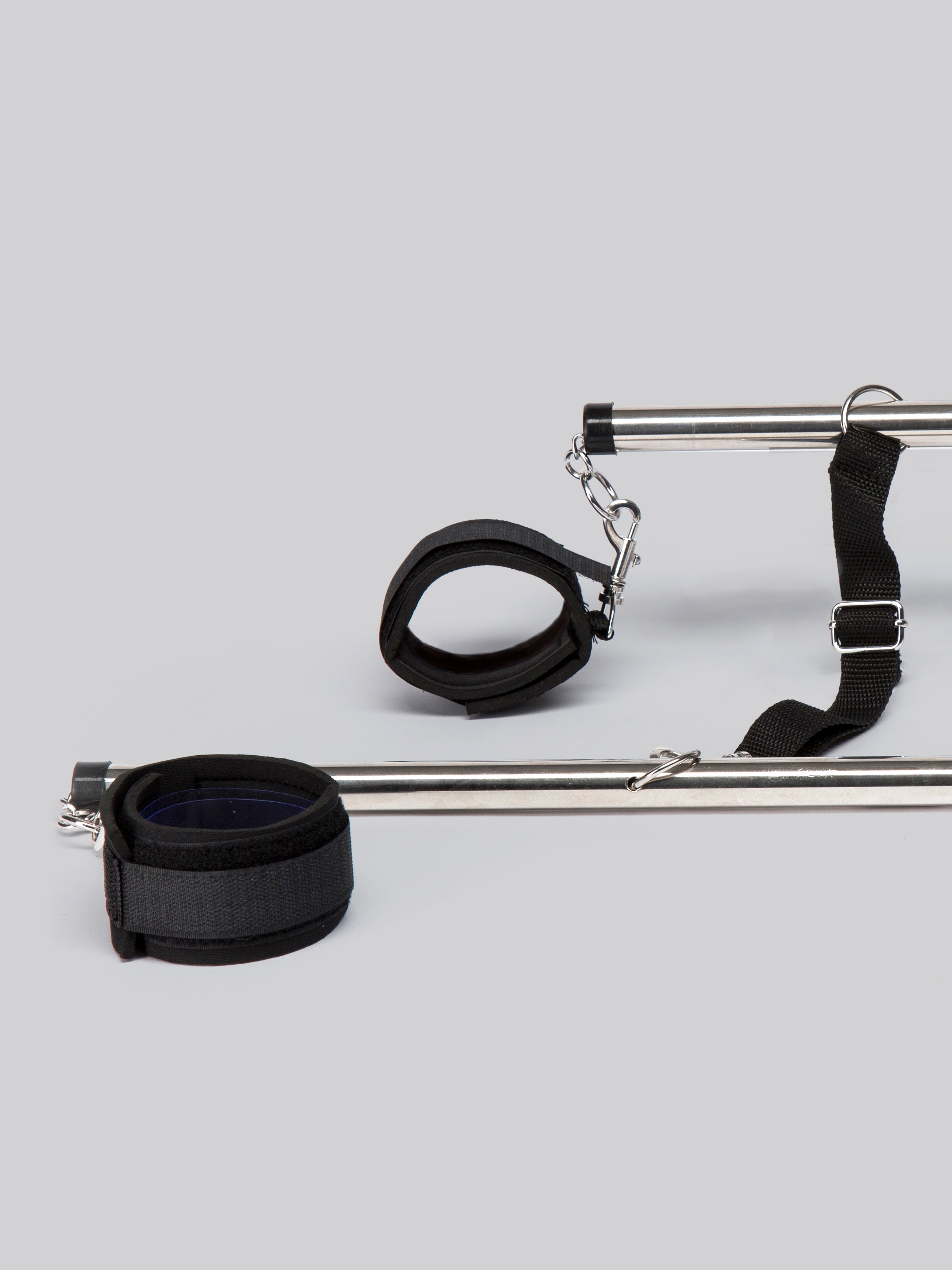 Fetish Fantasy 24 Inch Spreader Bar and Handcuff Set, Silver, hi-res