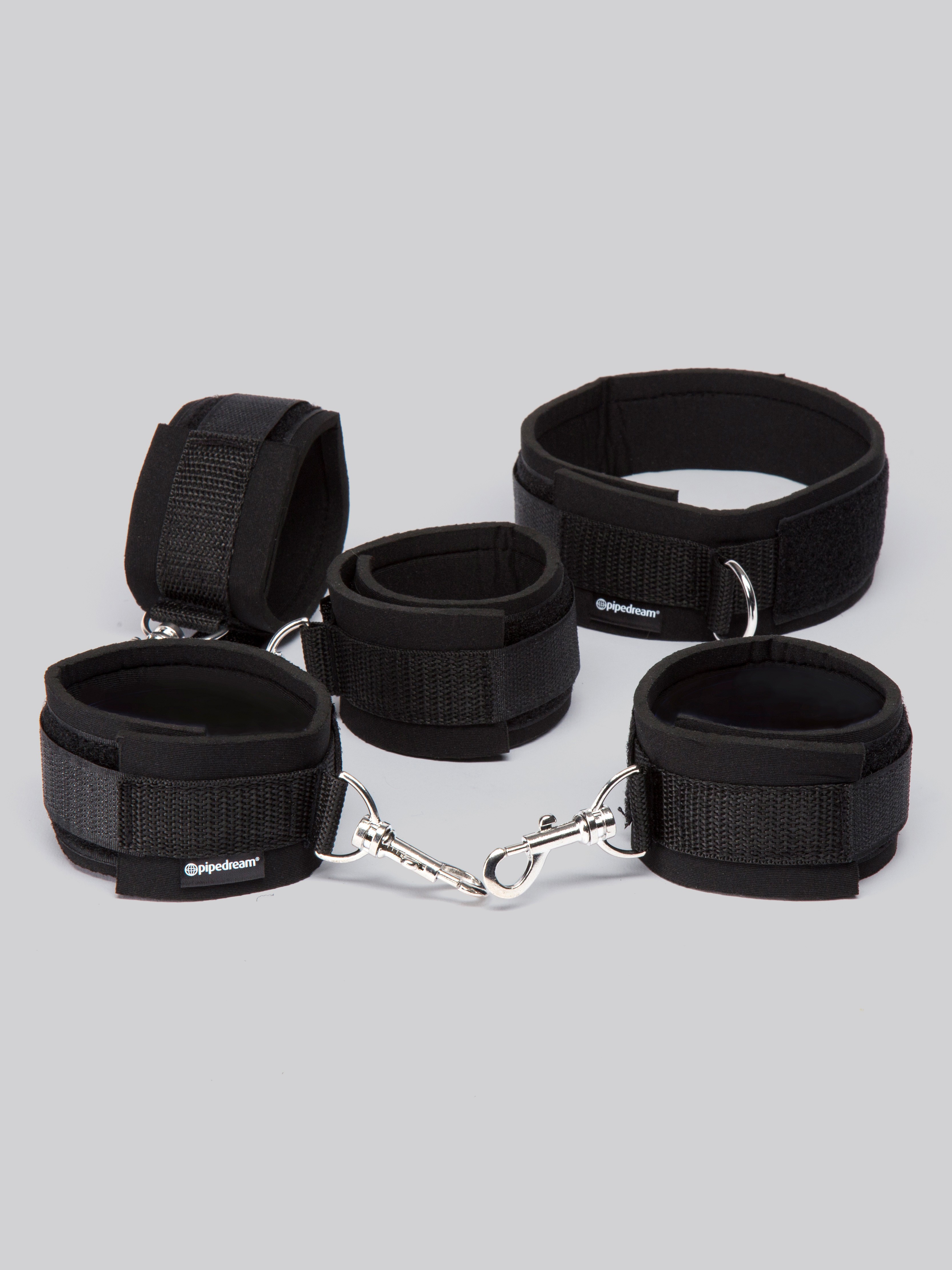 Fetish Fantasy 24 Inch Spreader Bar and Handcuff Set, Silver, hi-res