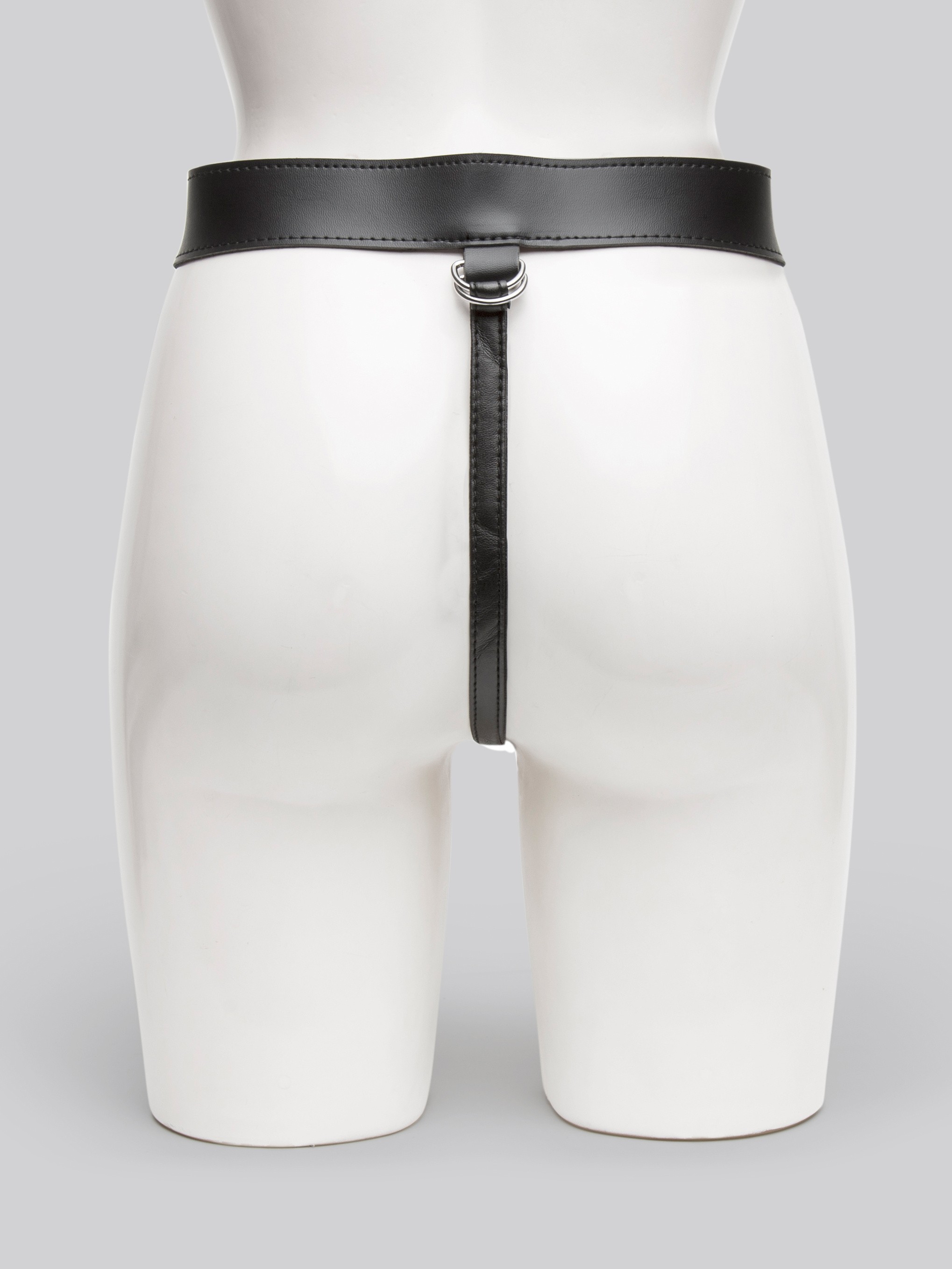 Fetish Fantasy Unisex Extreme Hollow Strap-On Dildo 8 Inch, Black, hi-res