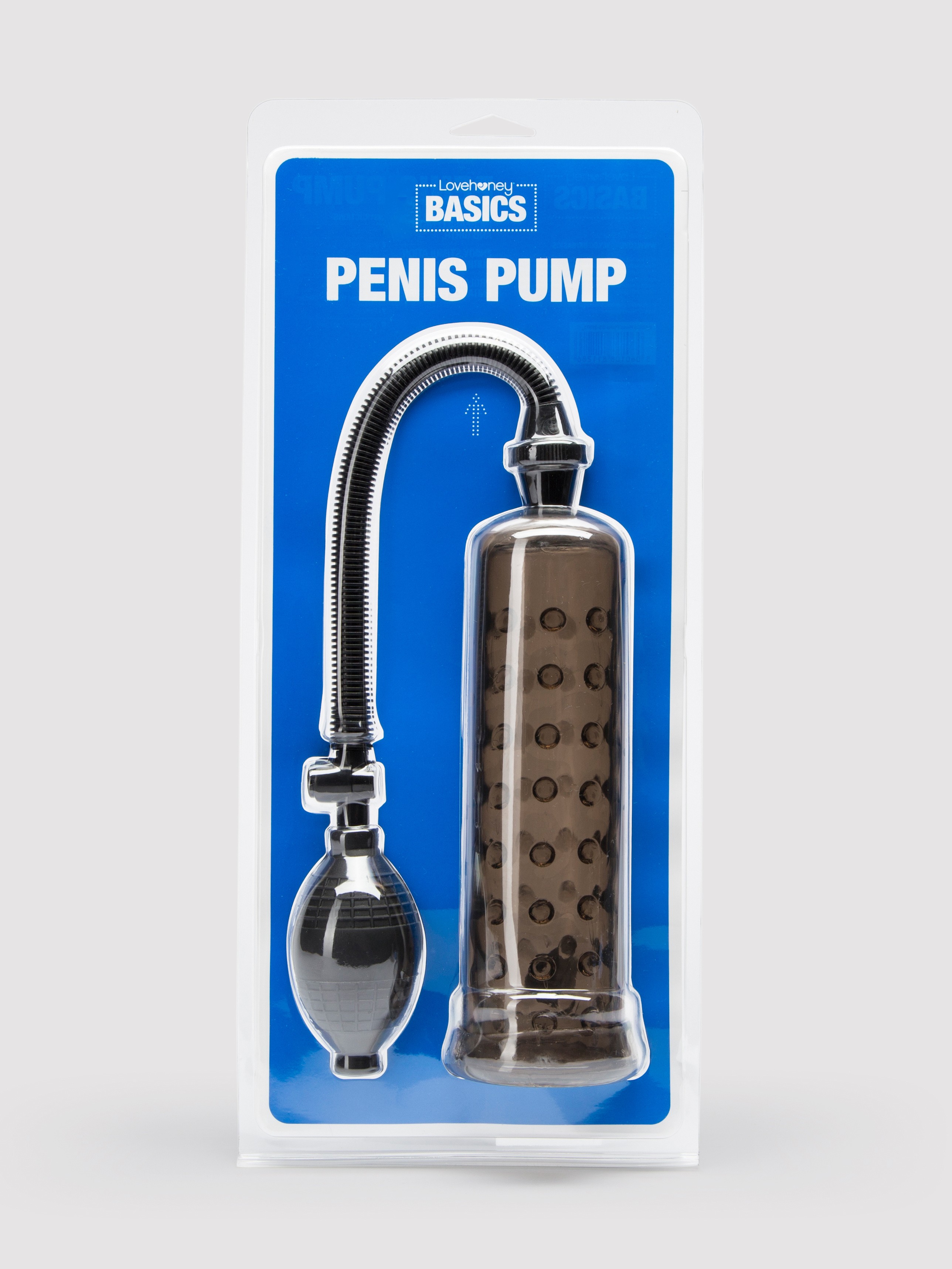 BASICS Textured Penis Pump 7.5 Inches , Black, hi-res