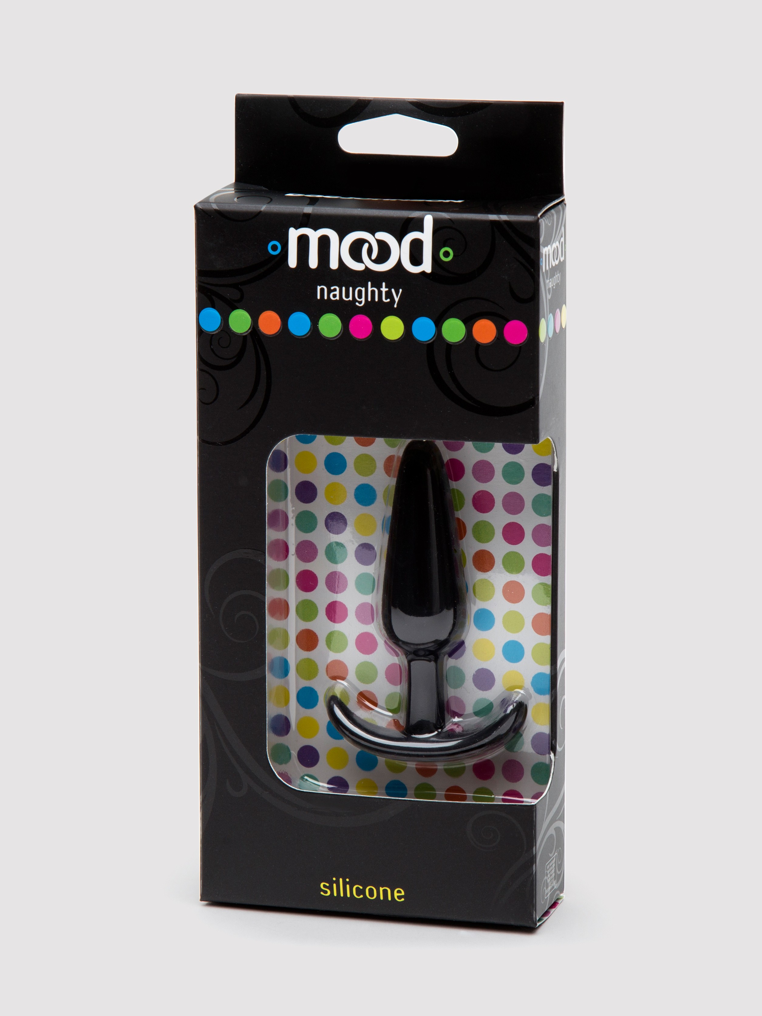 Doc Johnson Mood Naughty Small Silicone Butt Plug, Black, hi-res