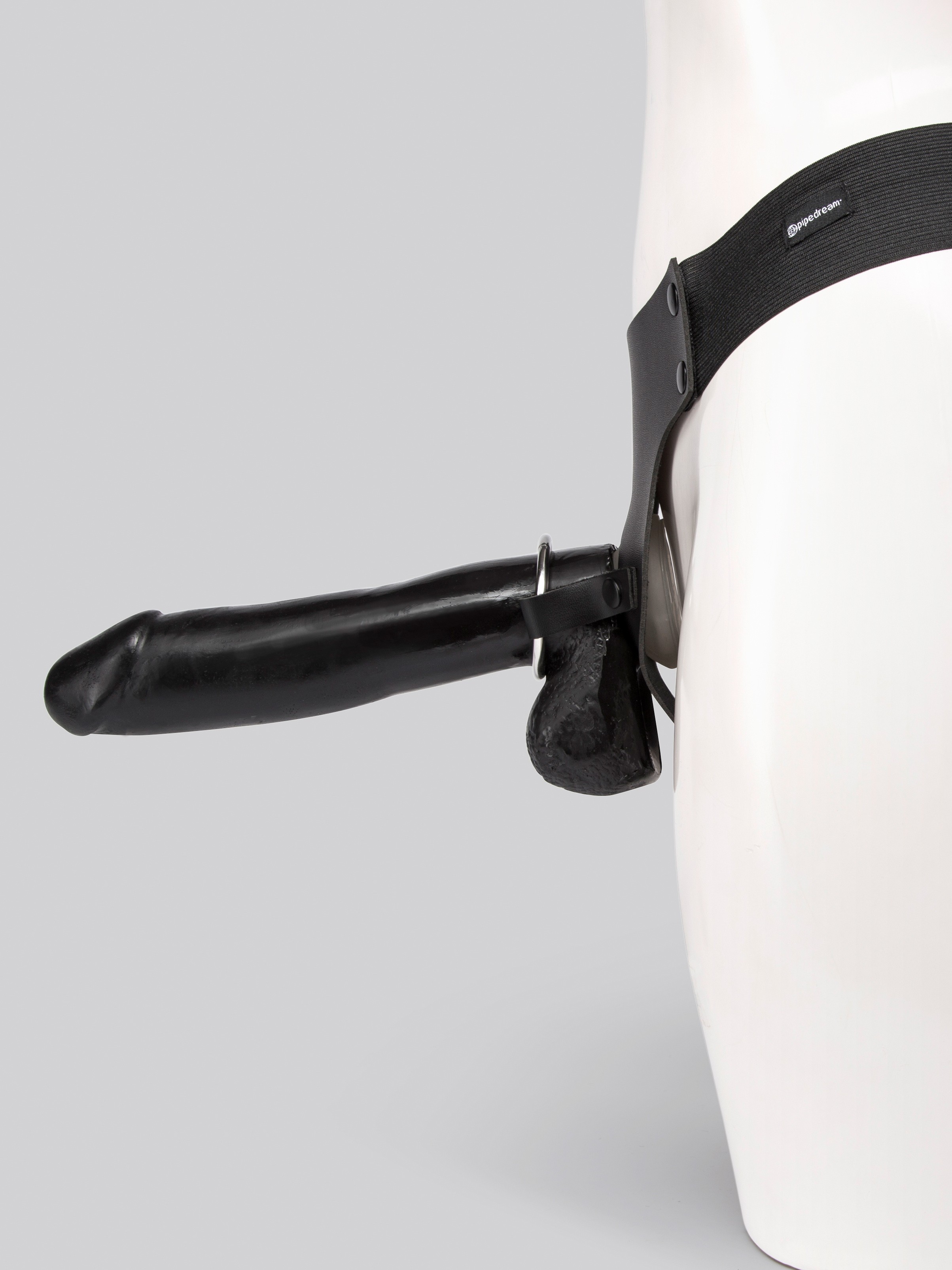 Fetish Fantasy Unisex Big Daddy Hollow Strap-On 8 Inch, Black, hi-res