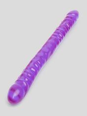 Doc Johnson Crystal Jellies Realistic Double-Ended Dildo 18 Inch, Purple, hi-res