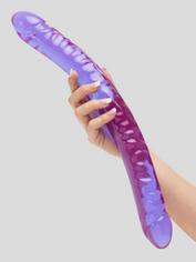 Doc Johnson Crystal Jellies Realistic Double-Ended Dildo 18 Inch, Purple, hi-res