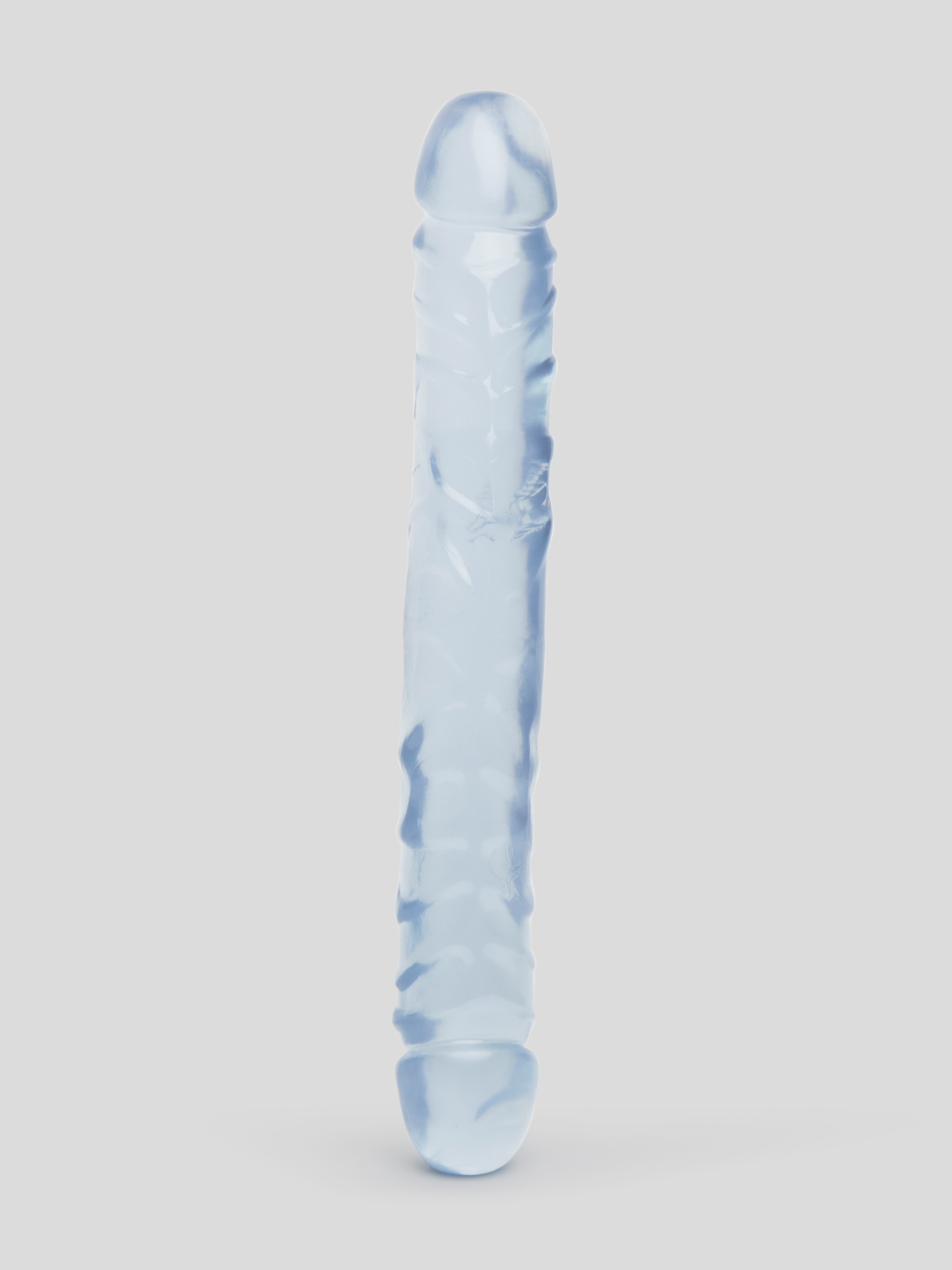 Doc Johnson Crystal Jellies Realistic Double-Ended Dildo 12 Inch, Clear, hi-res