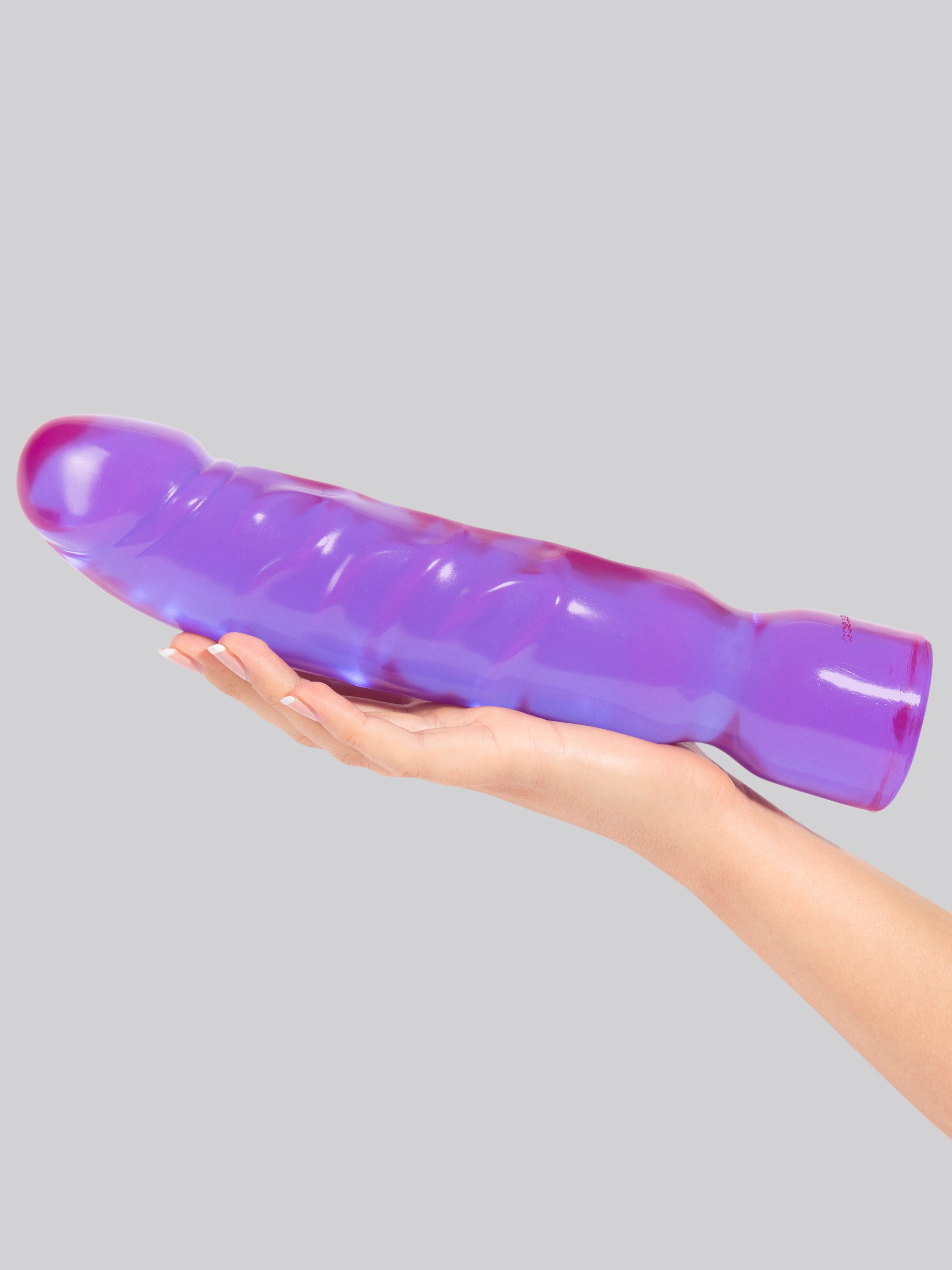 Doc Johnson Crystal Jellies Realistic Dildo 12 Inch, Purple, hi-res