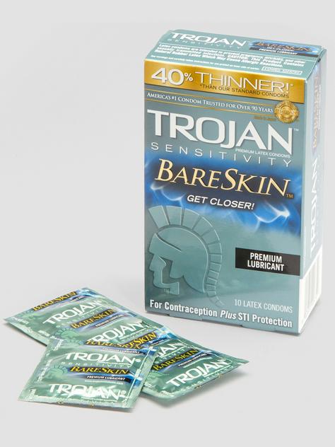 Trojan Sensitivity BareSkin Thin Latex Condoms (10 Count), , hi-res