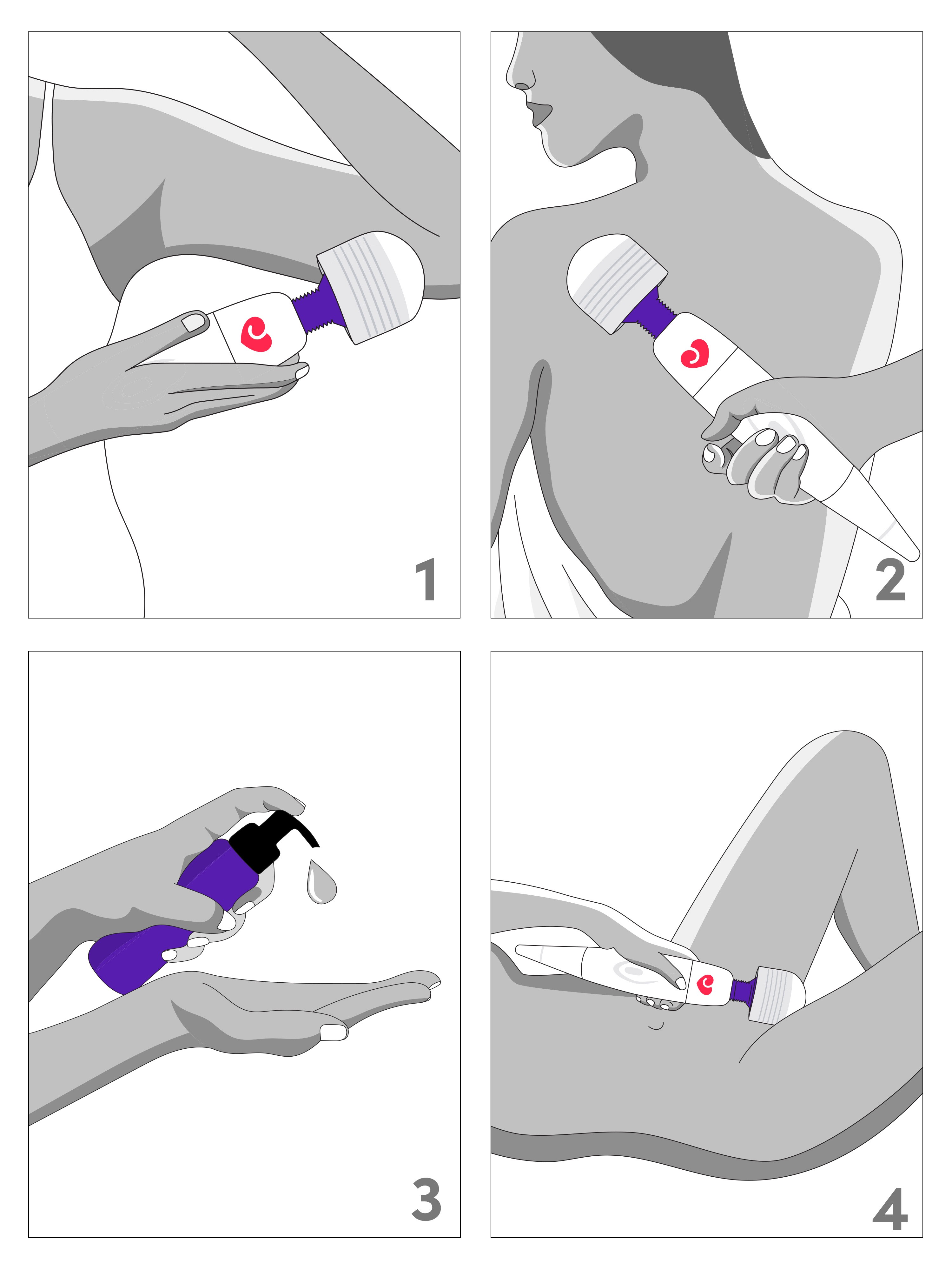 Lovehoney Extra Powerful Multispeed Mains Powered Magic Wand Vibrator, White, hi-res