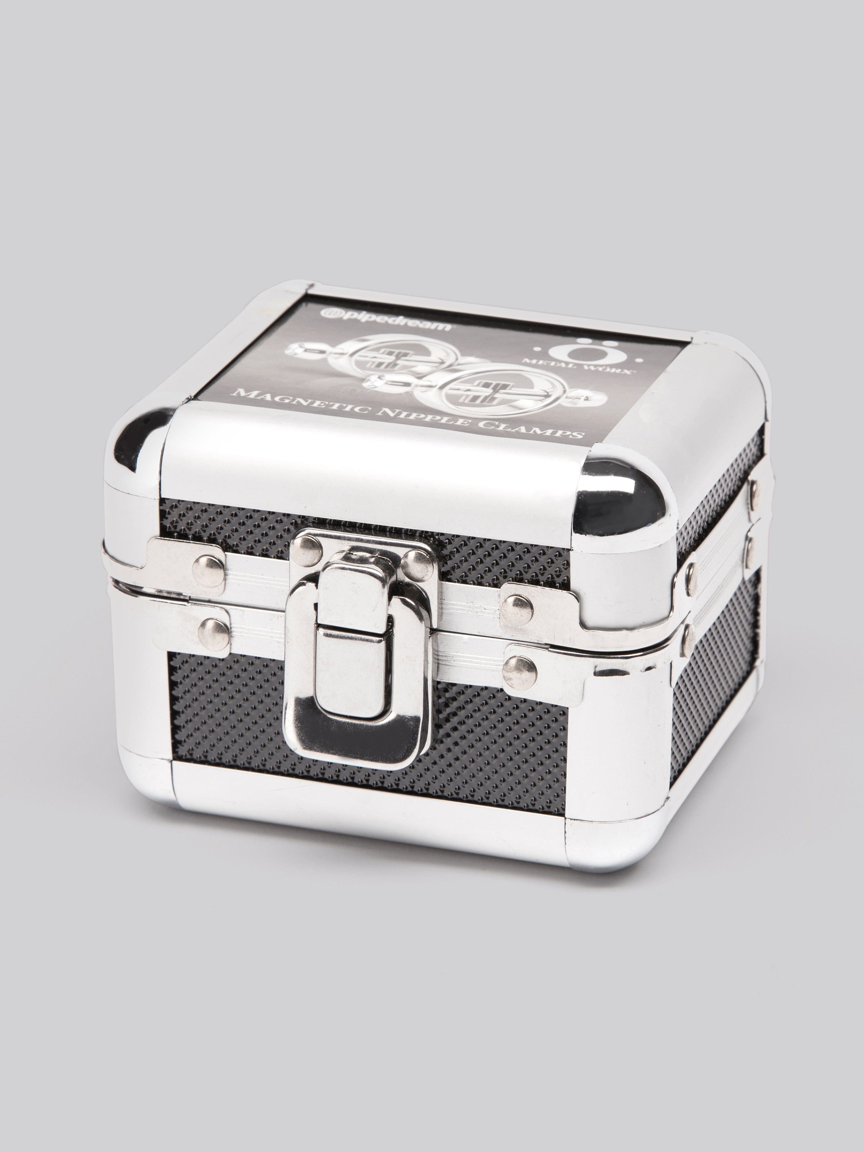 Metal Worx Magnetic Crystal Tip Nipple Clamps, Silver, hi-res