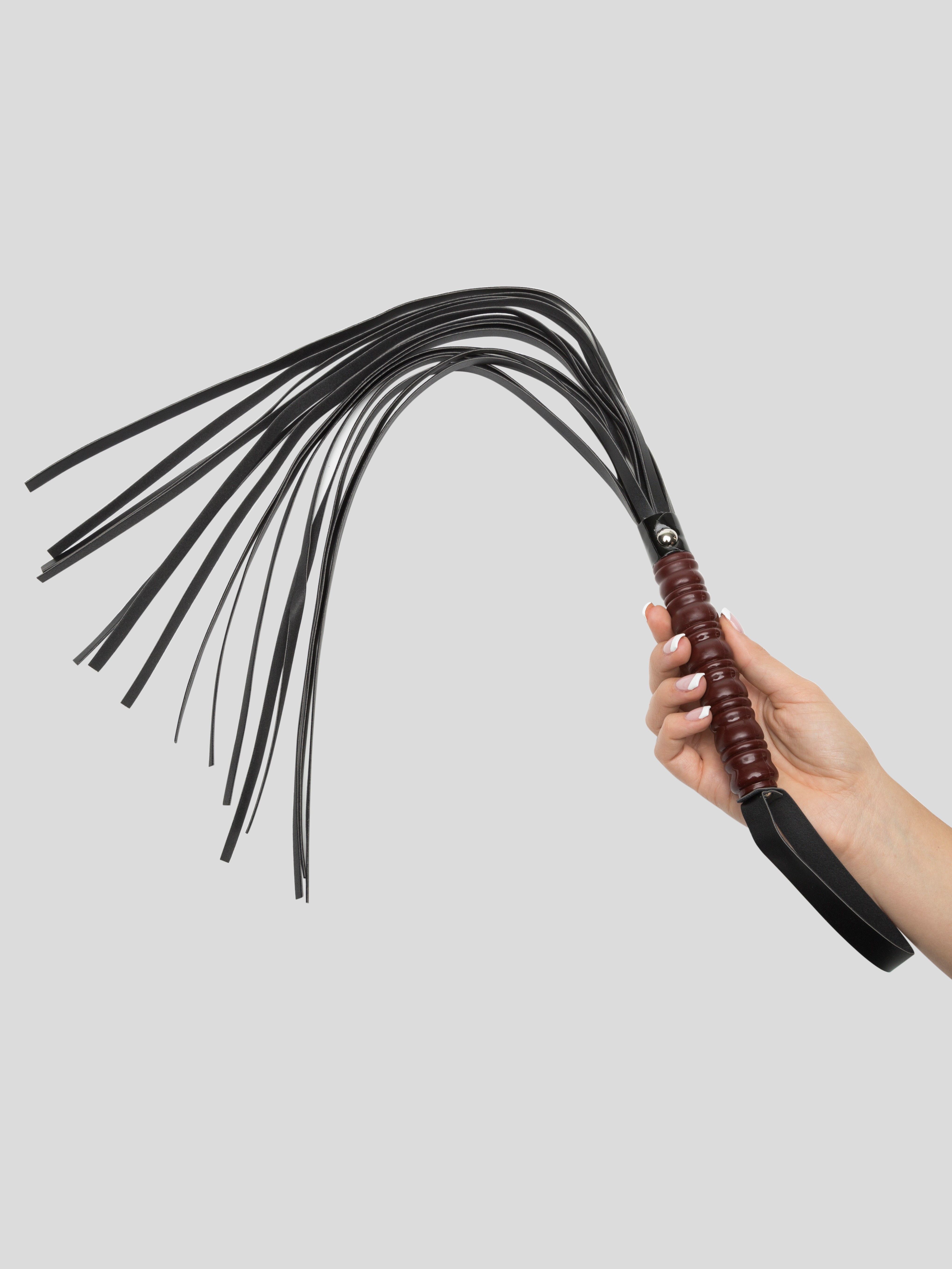 Sex & Mischief Mahogany Flogger, Black, hi-res