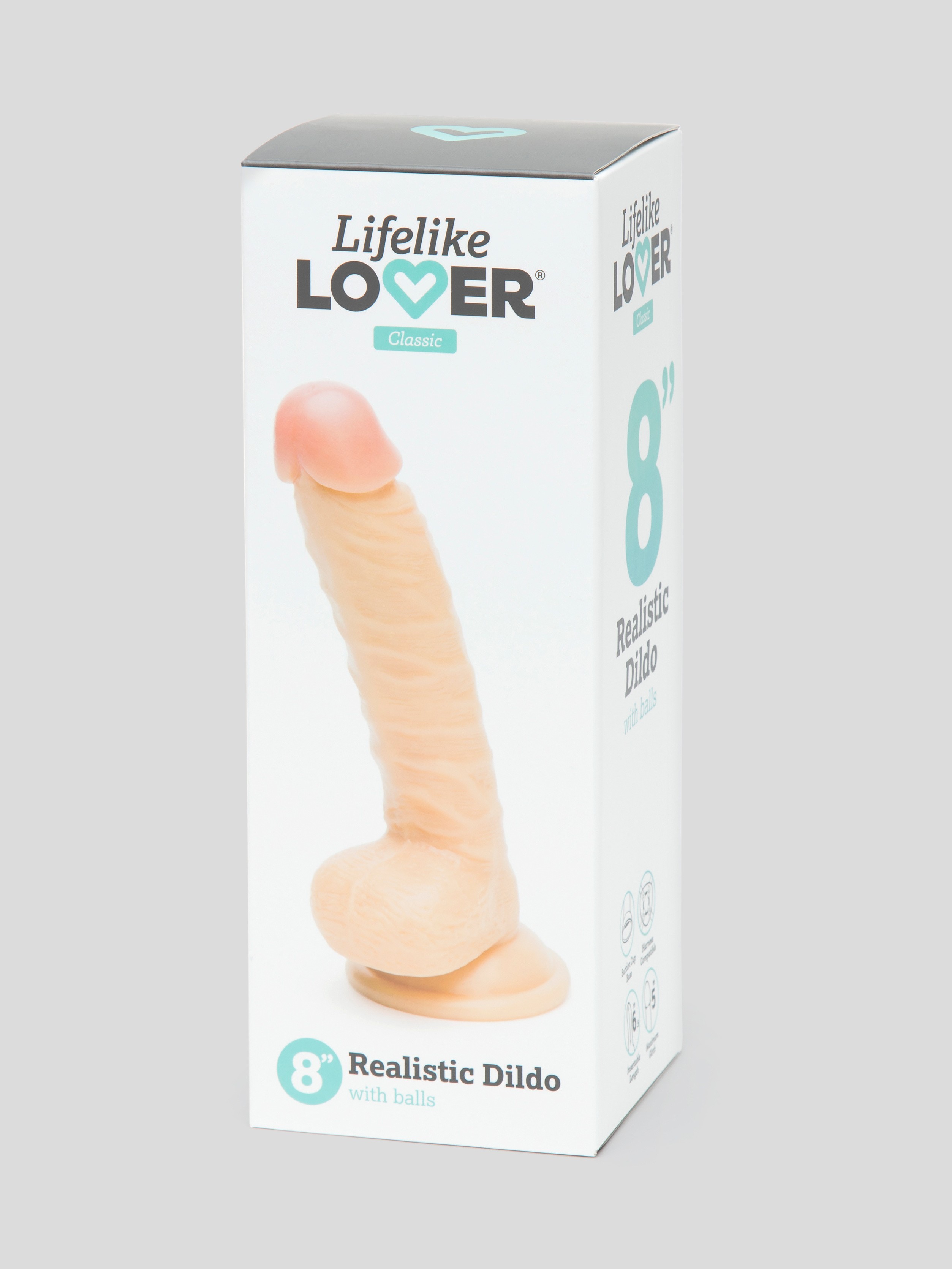 Lifelike Lover Classic Realistic Dildo 8 Inch, Flesh Pink, hi-res