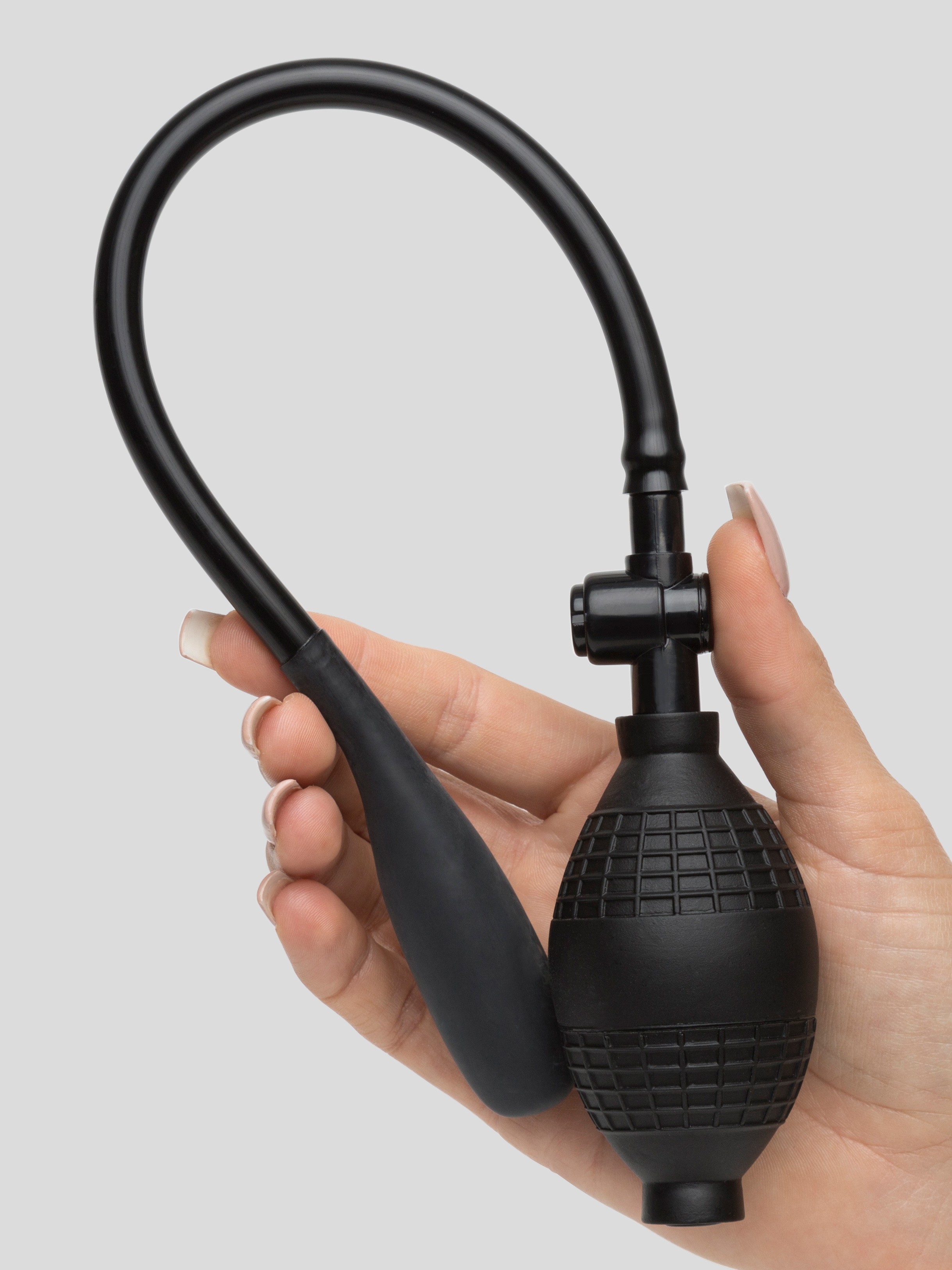 Anal Balloon Pump 2 Inch, Black, hi-res
