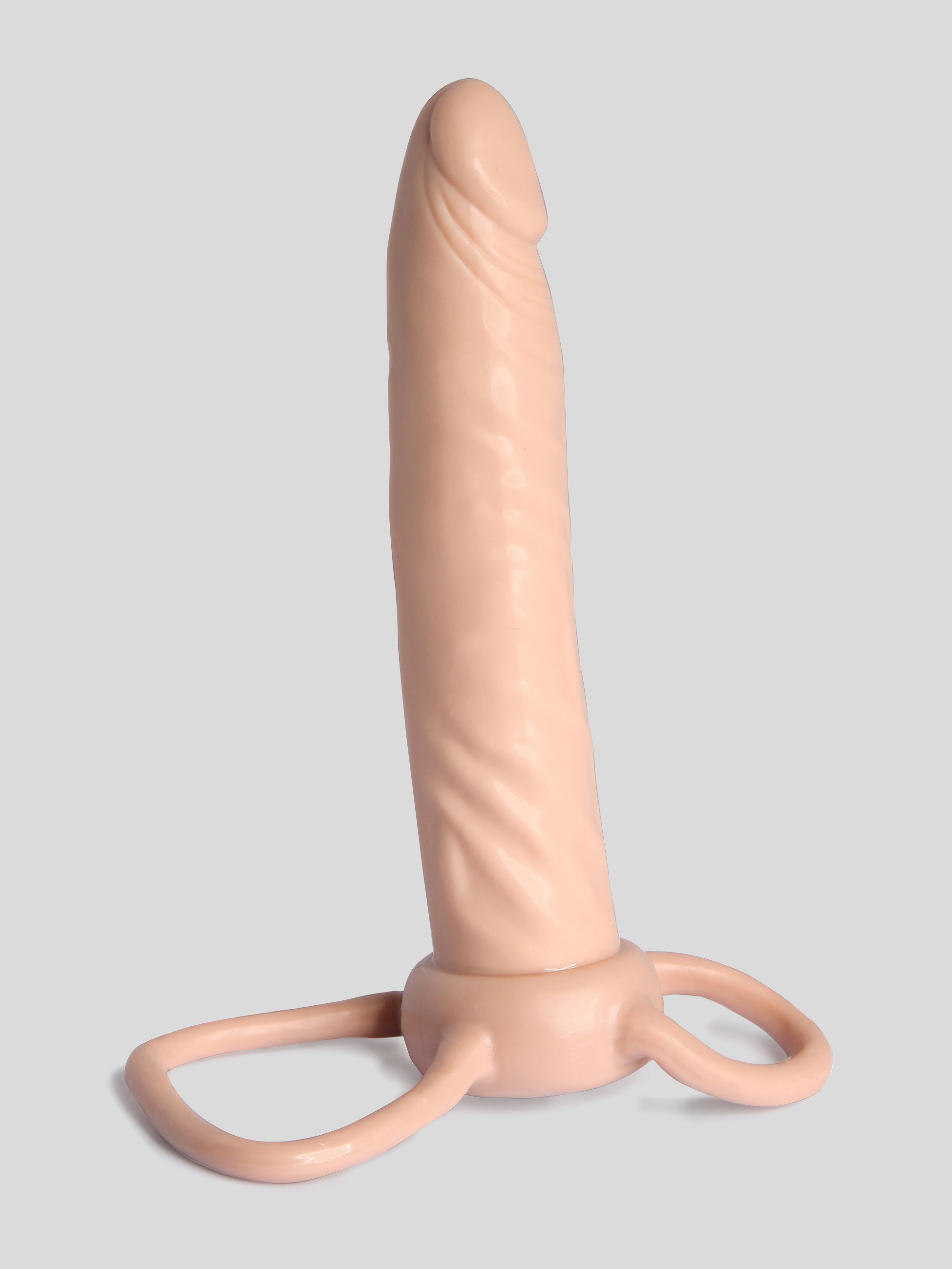 Anal Special Double Penetration Strap-On Cock Ring 5 Inch, Flesh Pink, hi-res