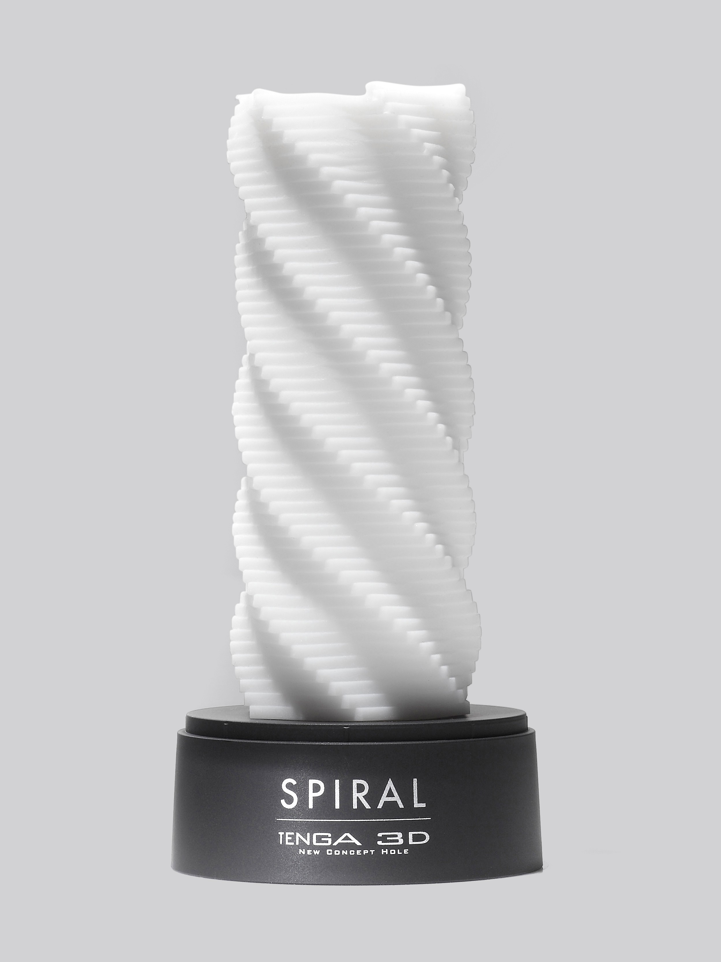 TENGA 3D Spiral Textured Male Masturbator, White, hi-res
