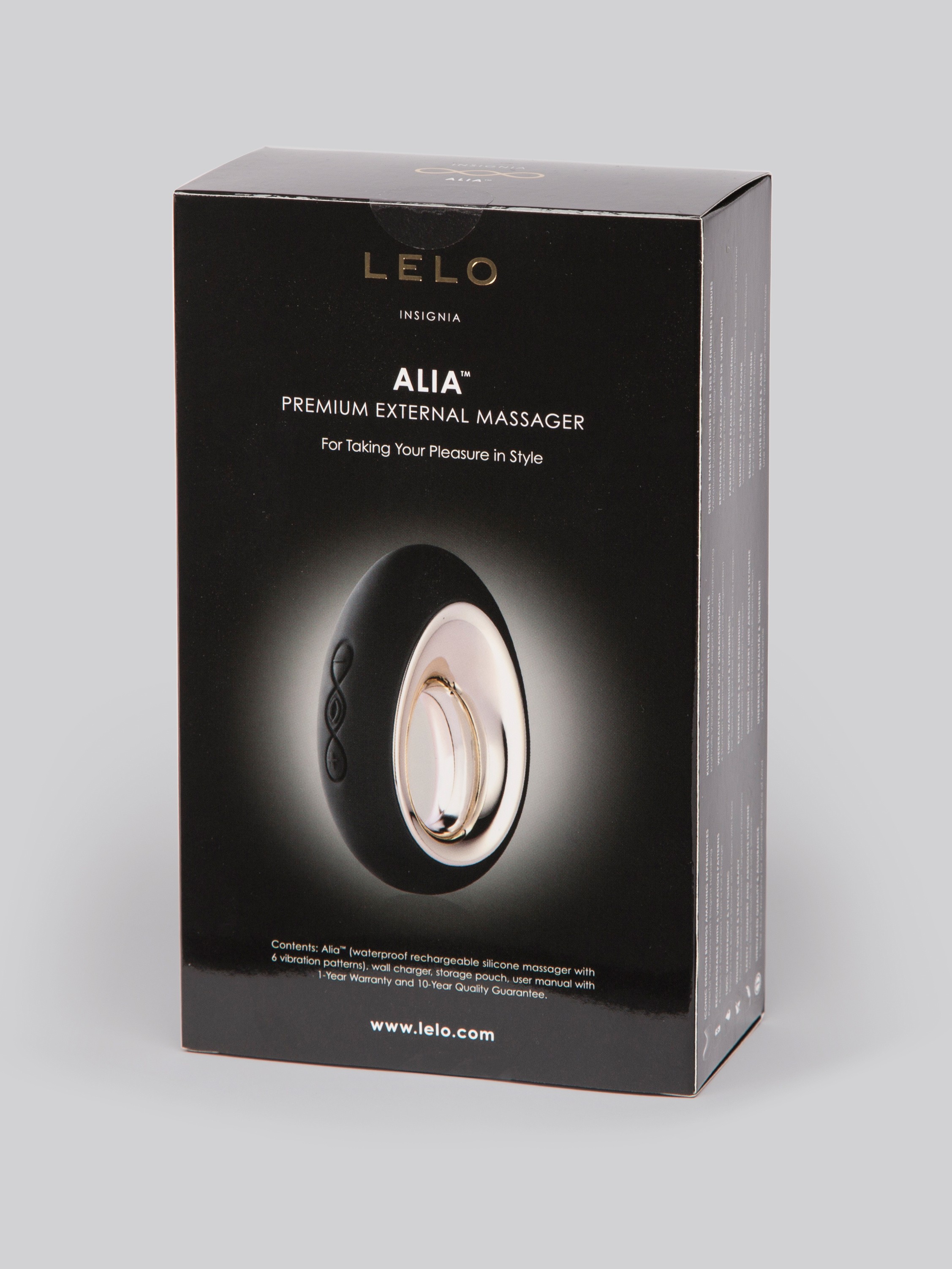 Lelo Insignia Alia Luxury Rechargeable Clitoral Vibrator, Black, hi-res