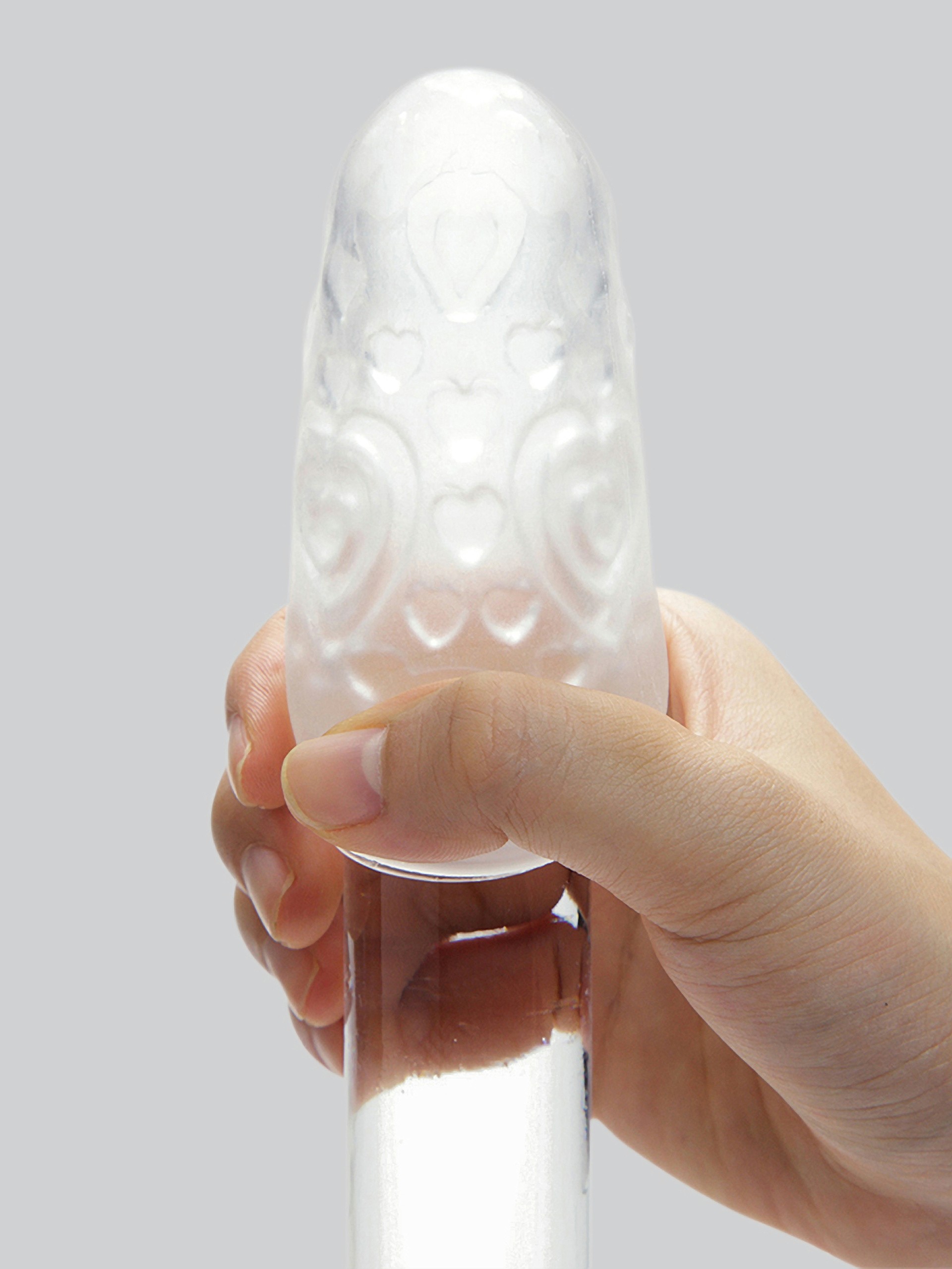 TENGA Egg Lovers Heart Textured Male Masturbator, Clear, hi-res