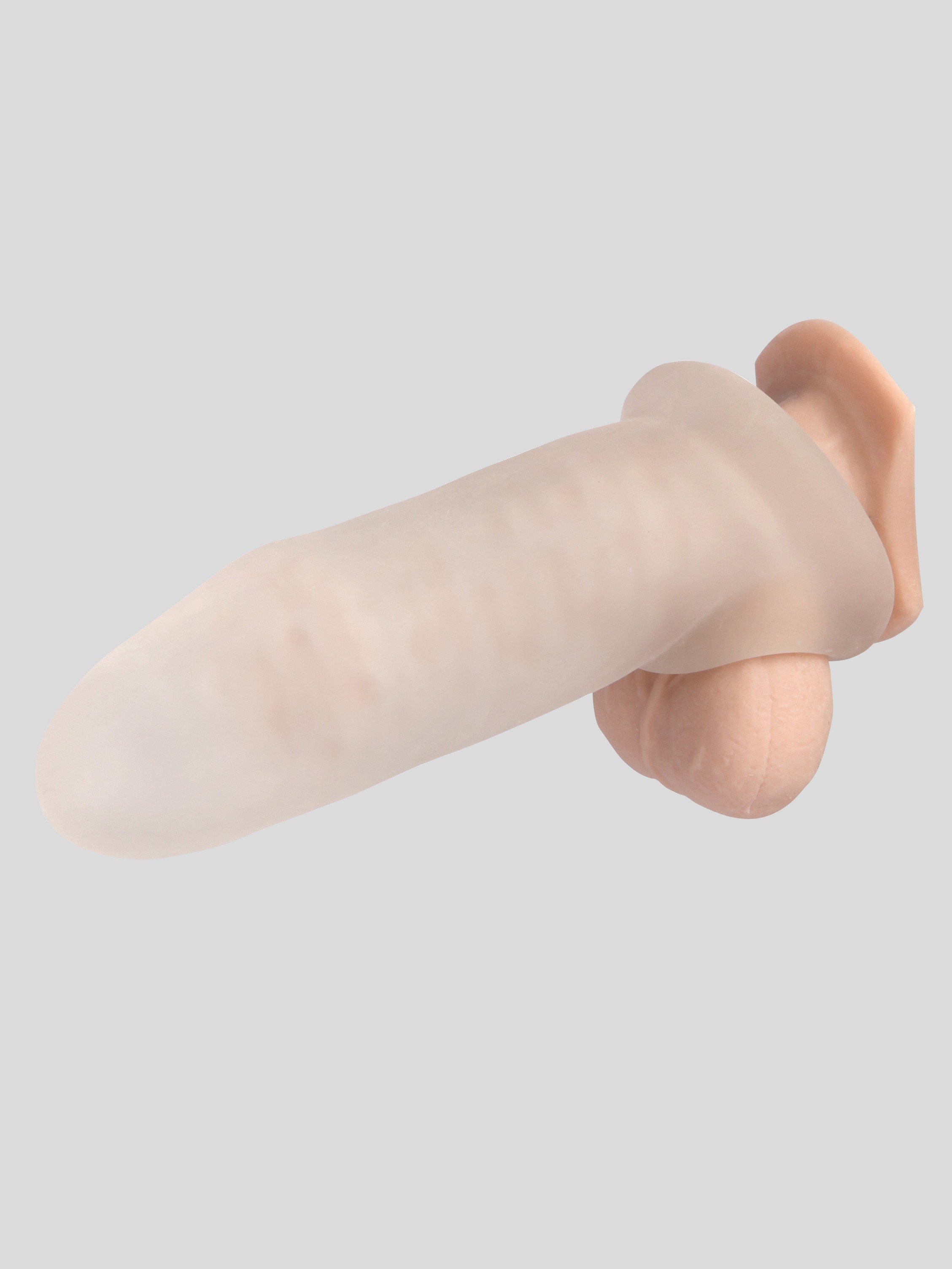 Perfect Fit Fat Boy Stretchy Penis Extender with Ball Loop, Clear, hi-res